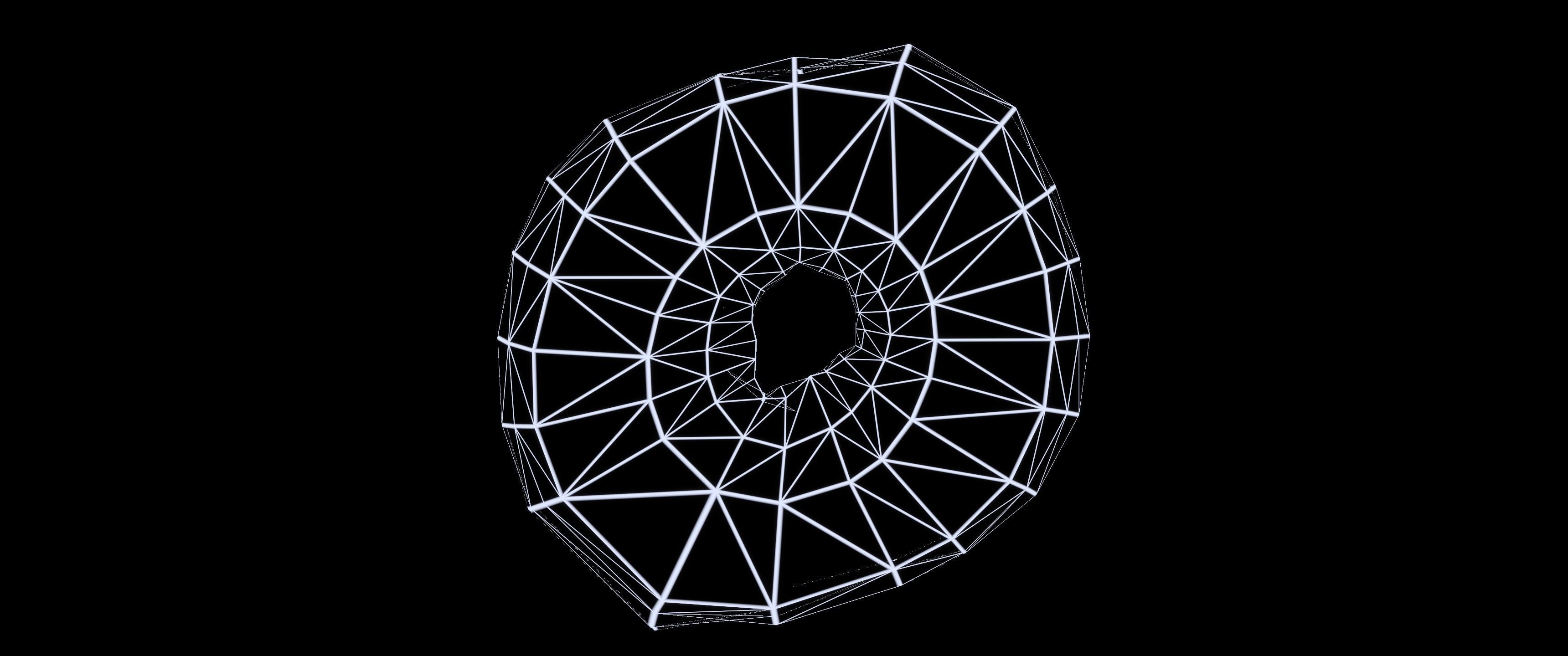 8k Another Classic Glazed Doughnut - 5 Levels of Detail Low-poly 3D model_18