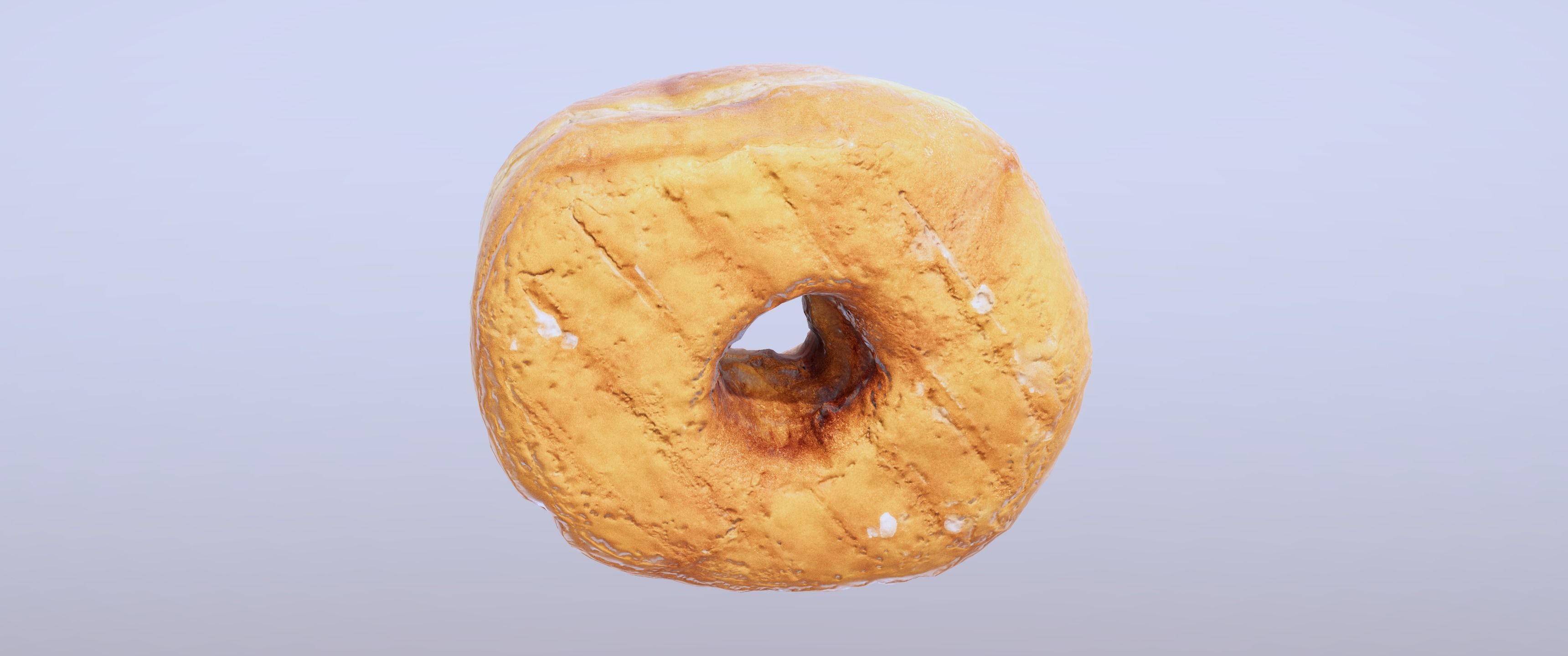 8k Another Classic Glazed Doughnut - 5 Levels of Detail Low-poly 3D model_10