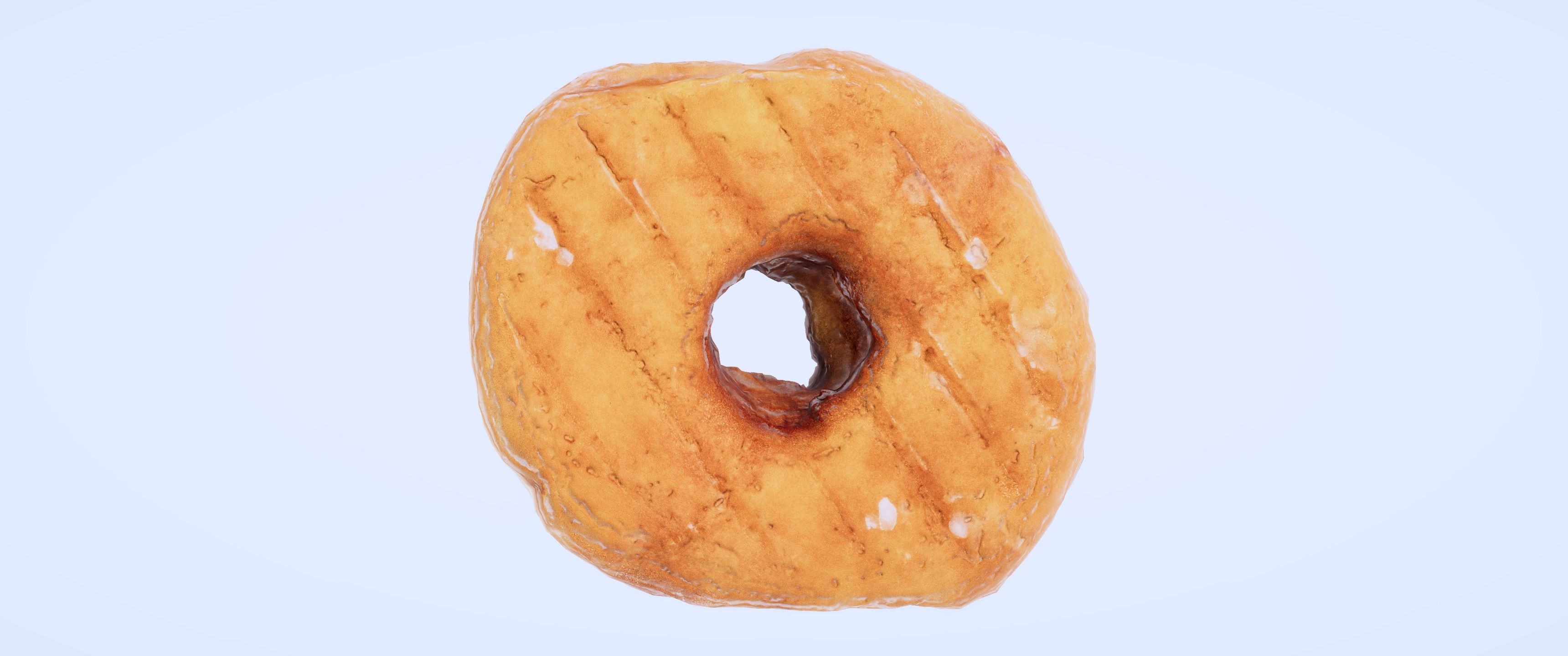8k Another Classic Glazed Doughnut - 5 Levels of Detail Low-poly 3D model_8