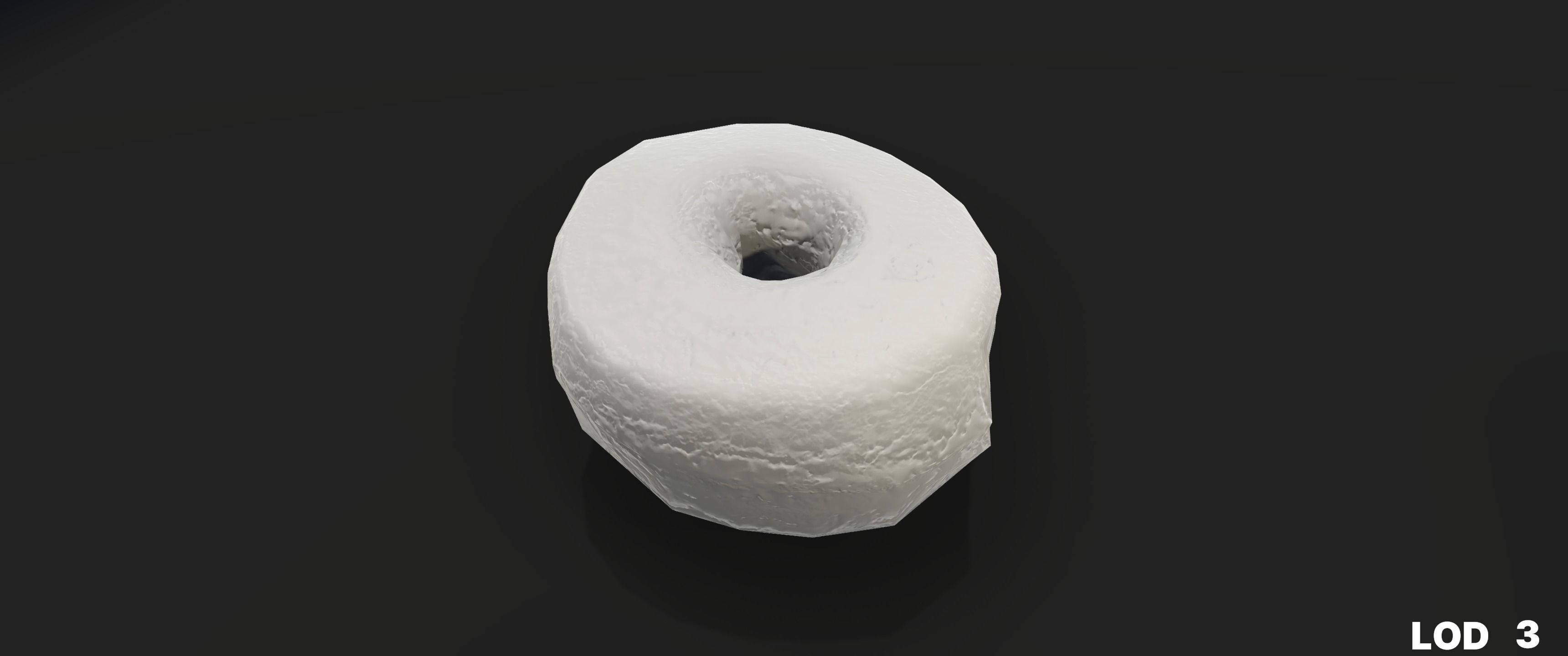 8k Another Classic Glazed Doughnut - 5 Levels of Detail Low-poly 3D model_50