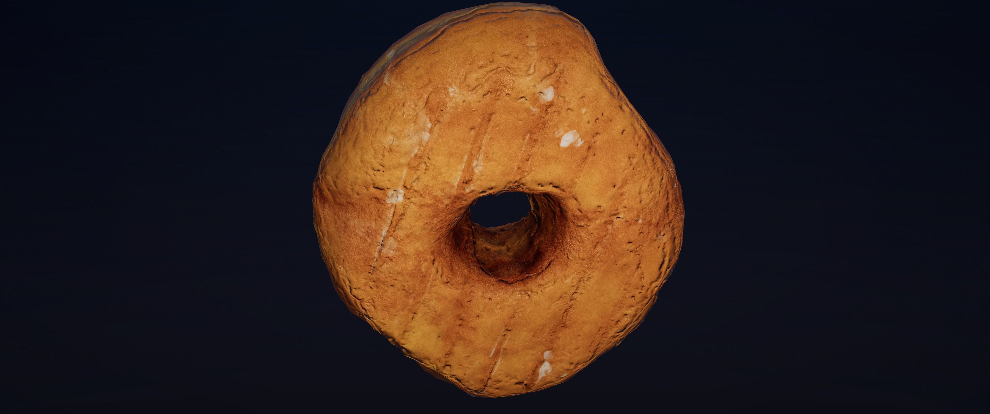 8k Another Classic Glazed Doughnut - 5 Levels of Detail Low-poly 3D model_12