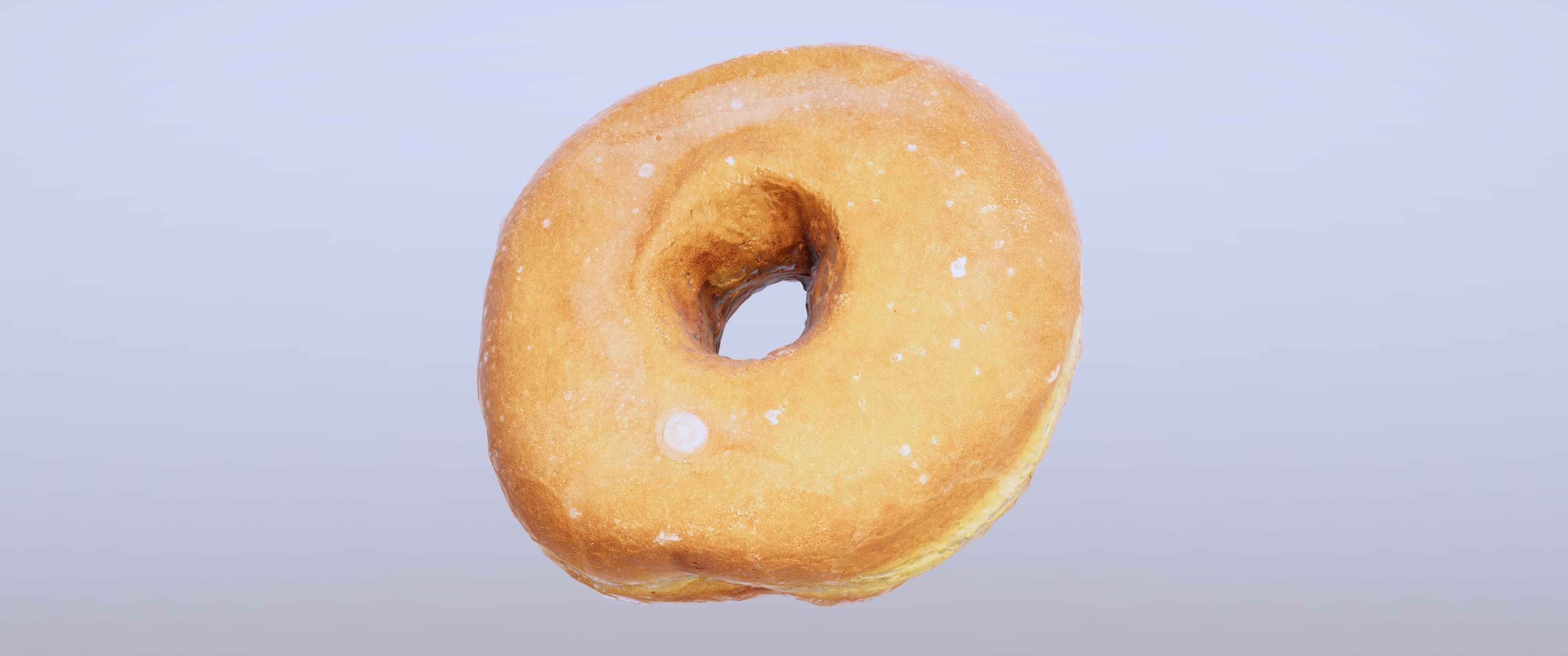 8k Another Classic Glazed Doughnut - 5 Levels of Detail Low-poly 3D model_9