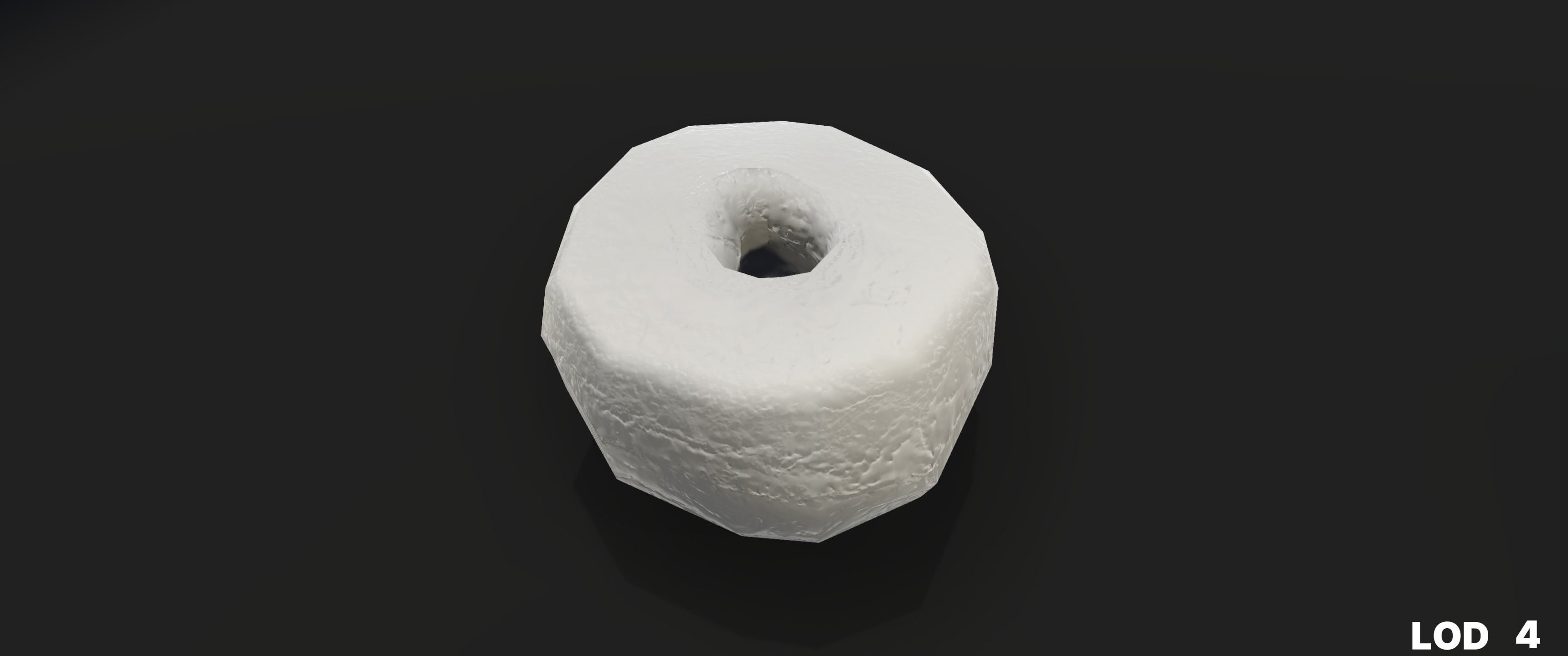 8k Another Classic Glazed Doughnut - 5 Levels of Detail Low-poly 3D model_59