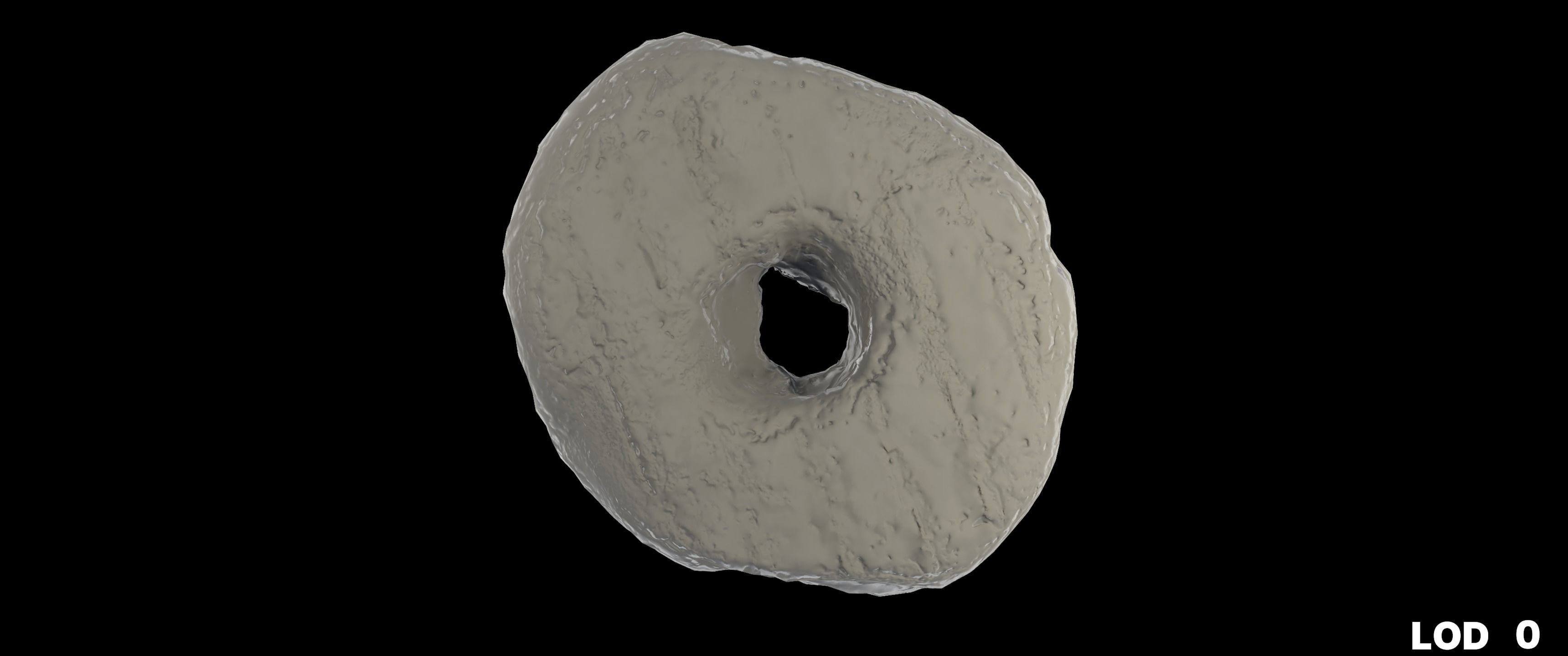 8k Another Classic Glazed Doughnut - 5 Levels of Detail Low-poly 3D model_24