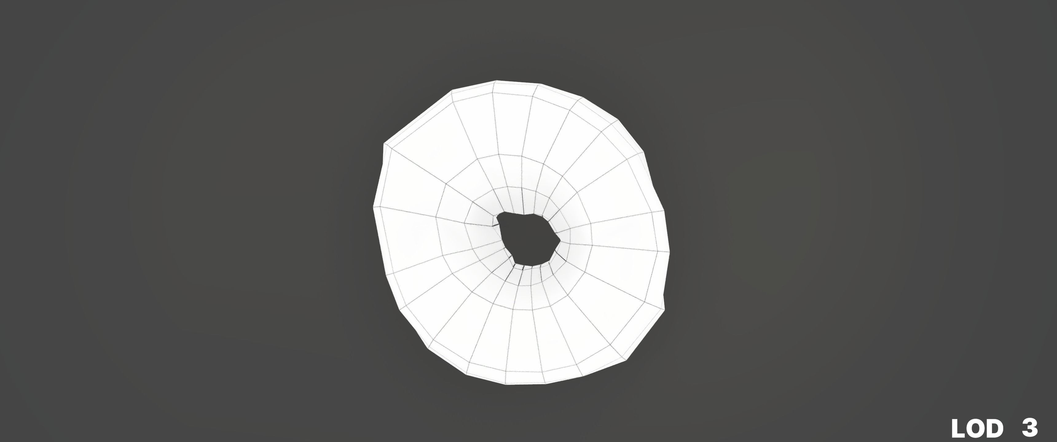 8k Another Classic Glazed Doughnut - 5 Levels of Detail Low-poly 3D model_55