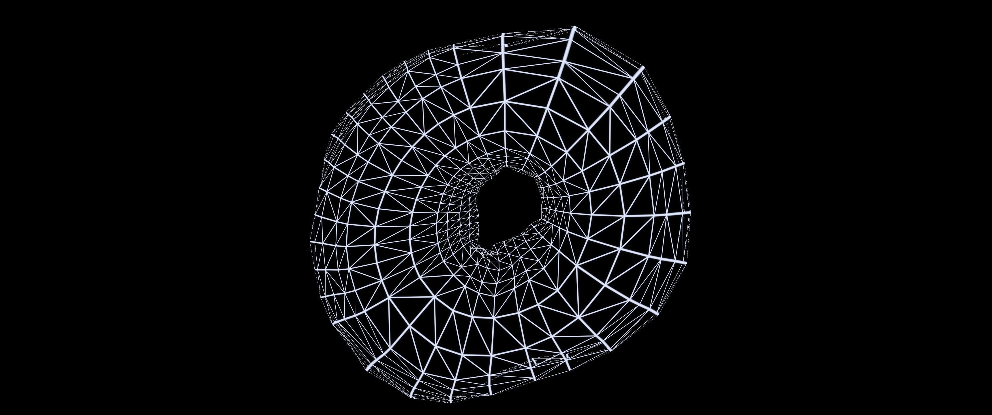 8k Another Classic Glazed Doughnut - 5 Levels of Detail Low-poly 3D model_17