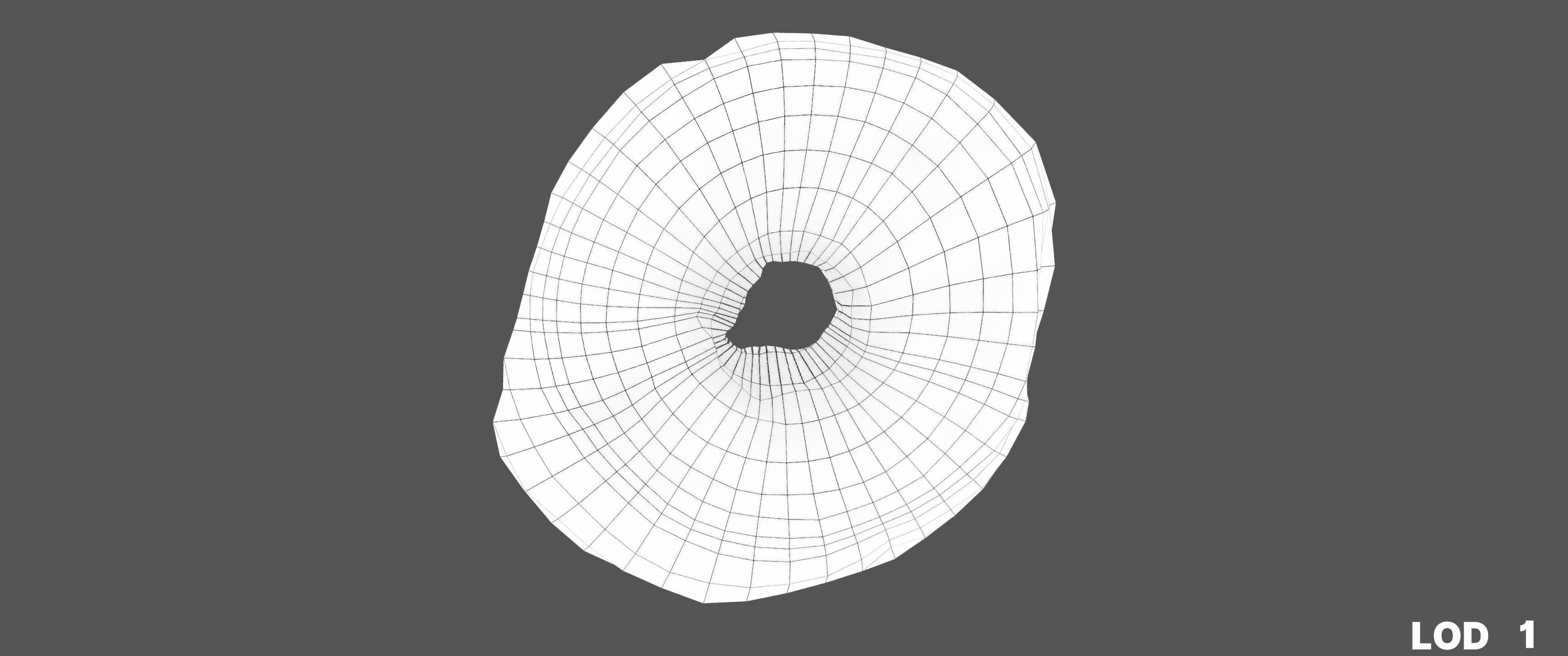 8k Another Classic Glazed Doughnut - 5 Levels of Detail Low-poly 3D model_36