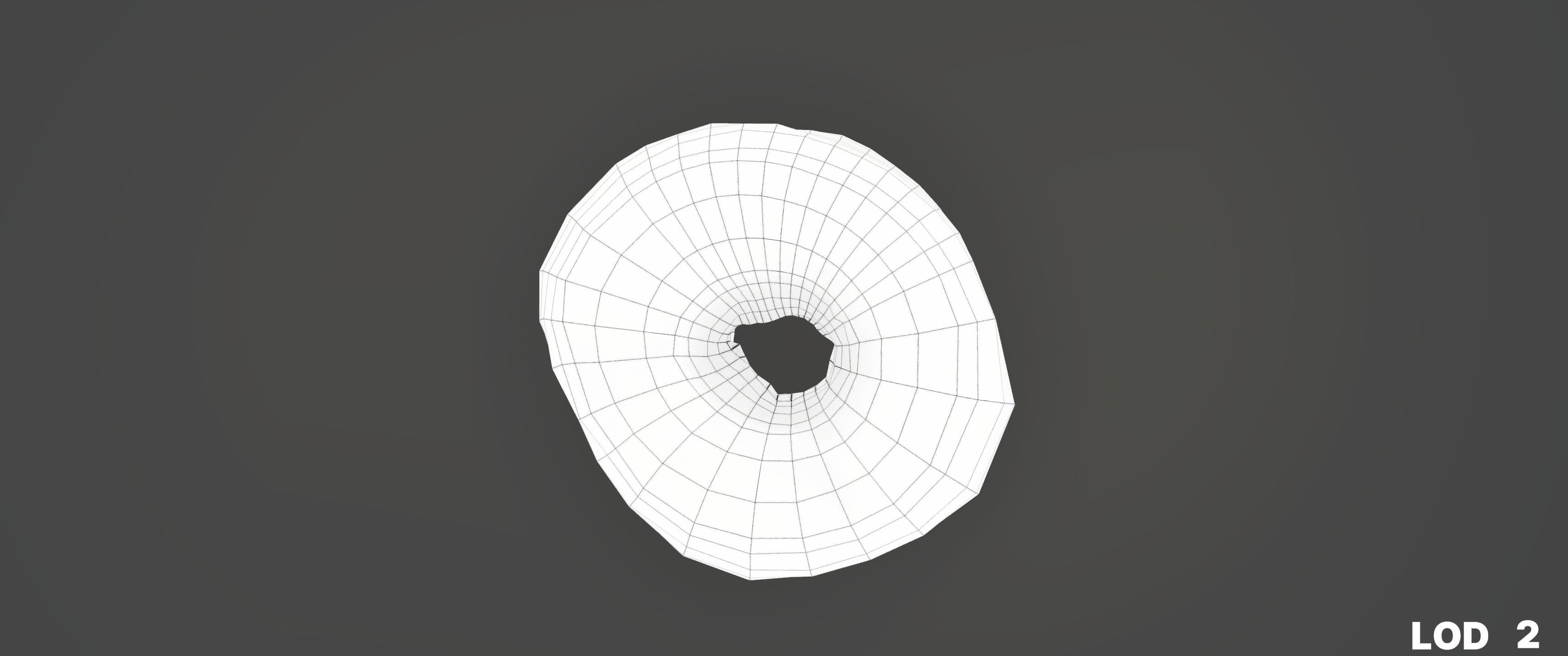 8k Another Classic Glazed Doughnut - 5 Levels of Detail Low-poly 3D model_46