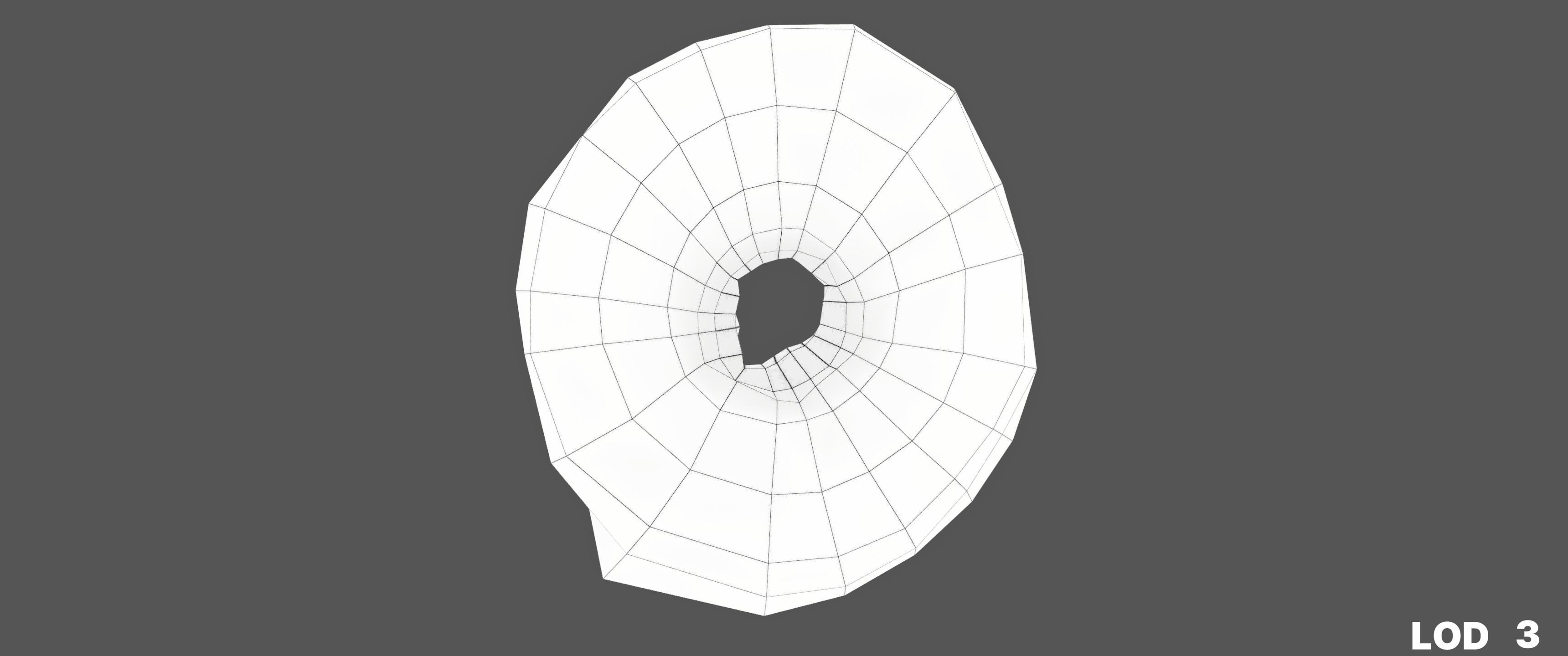 8k Another Classic Glazed Doughnut - 5 Levels of Detail Low-poly 3D model_54