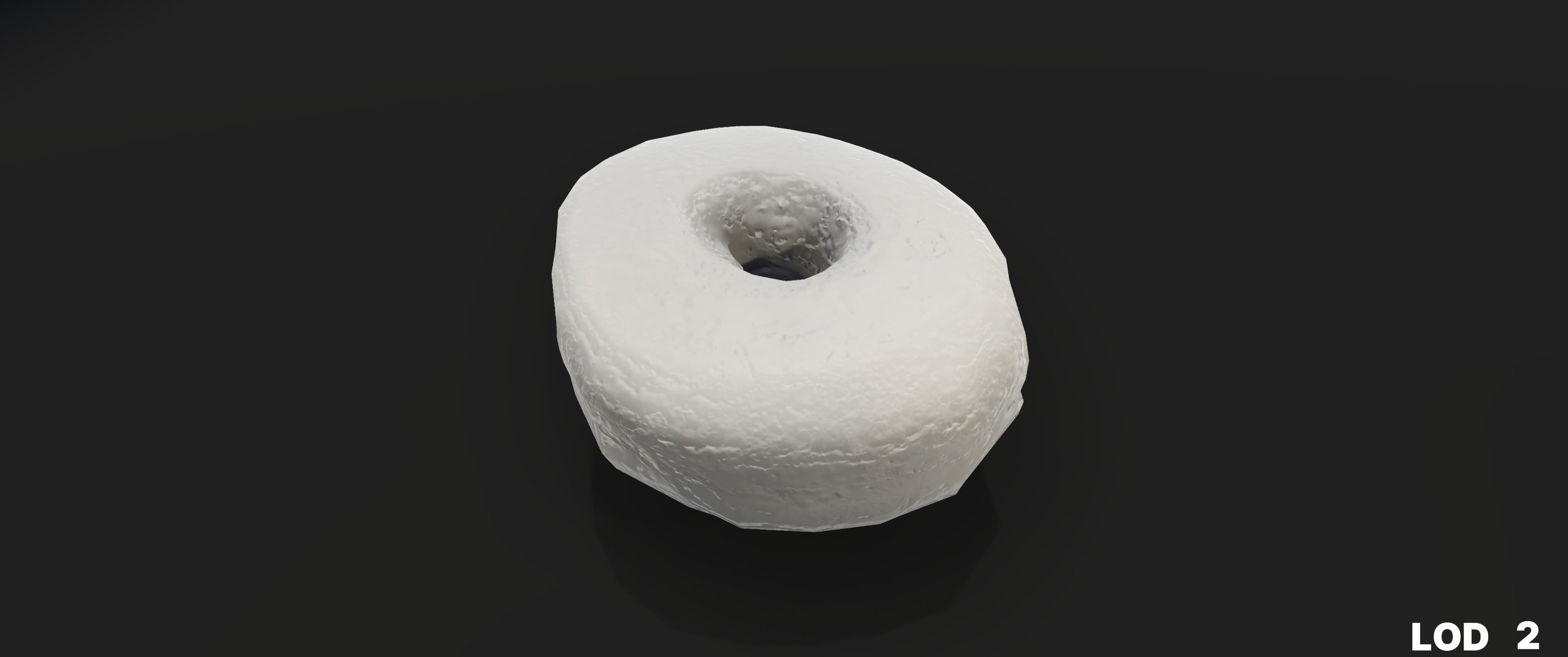 8k Another Classic Glazed Doughnut - 5 Levels of Detail Low-poly 3D model_41