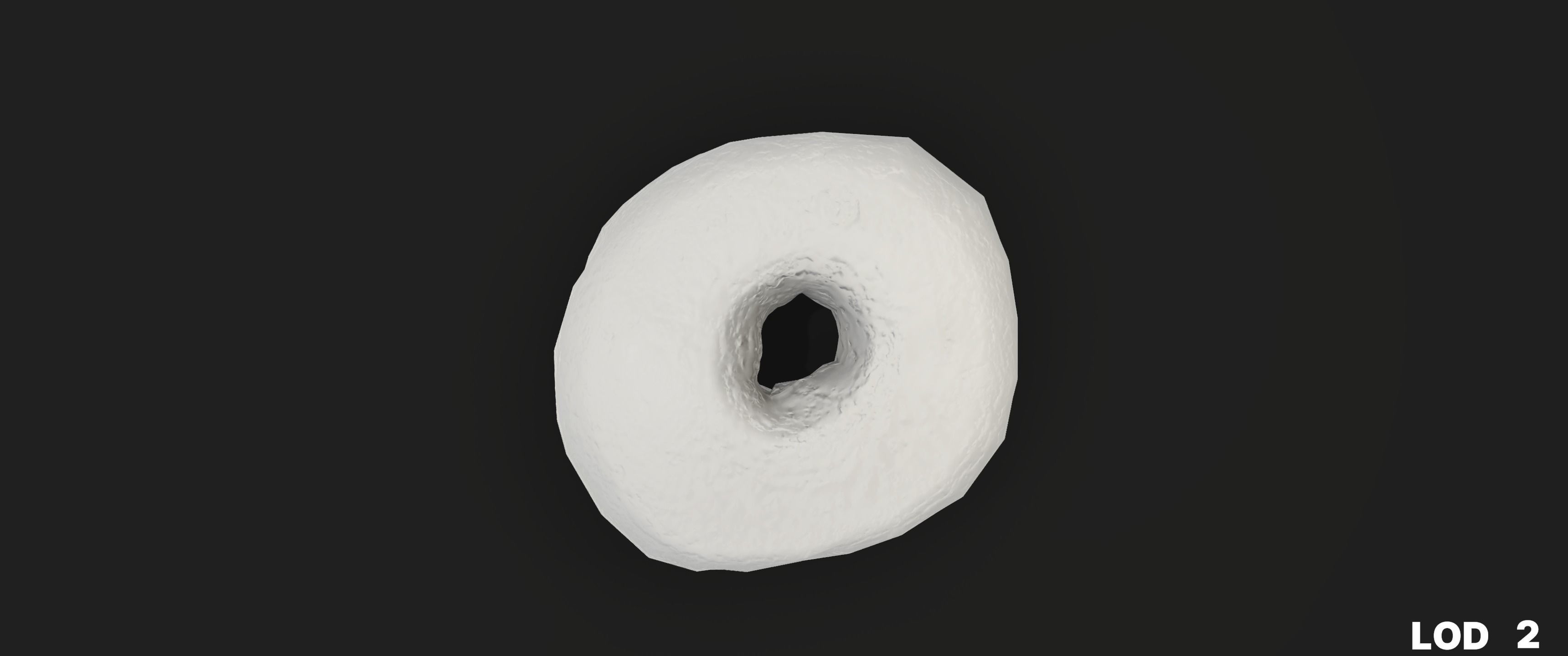 8k Another Classic Glazed Doughnut - 5 Levels of Detail Low-poly 3D model_43