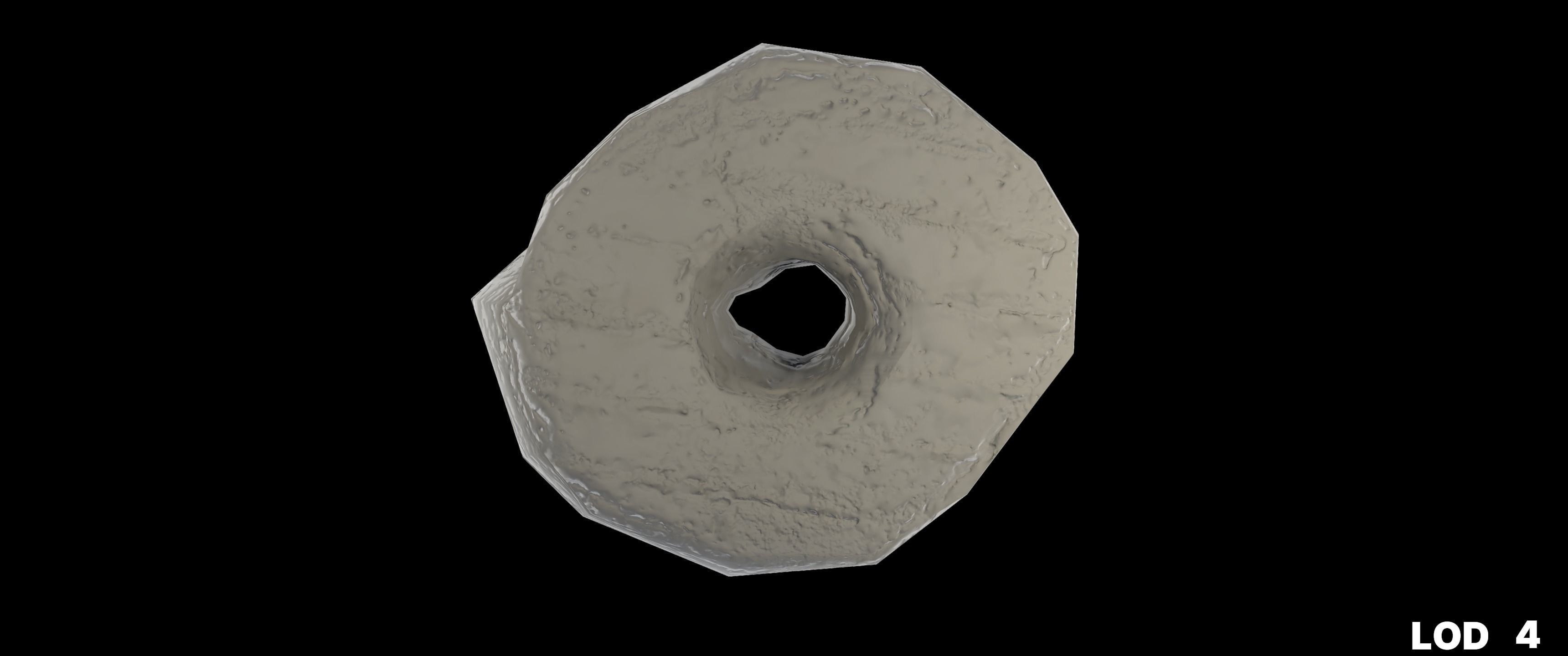 8k Another Classic Glazed Doughnut - 5 Levels of Detail Low-poly 3D model_60