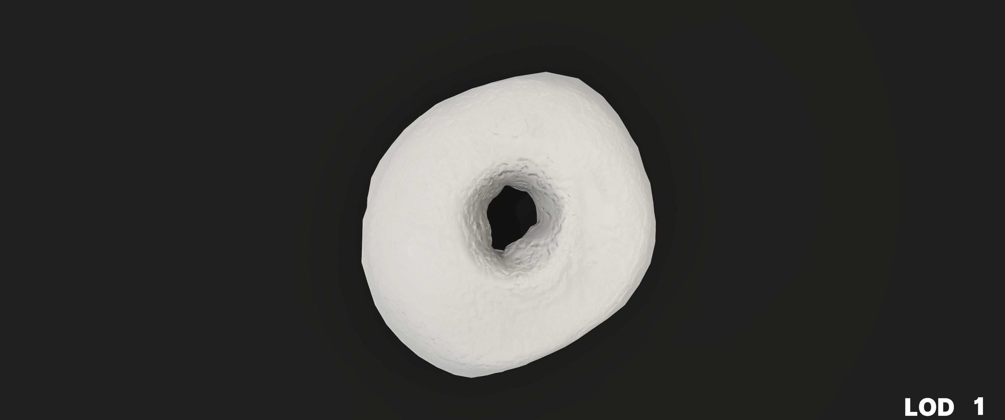8k Another Classic Glazed Doughnut - 5 Levels of Detail Low-poly 3D model_33