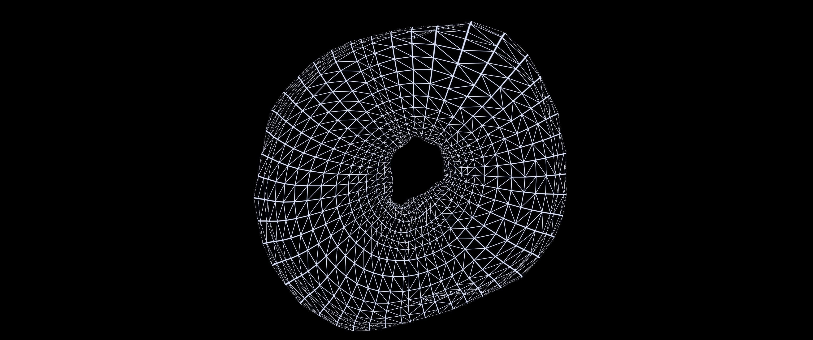 8k Another Classic Glazed Doughnut - 5 Levels of Detail Low-poly 3D model_16