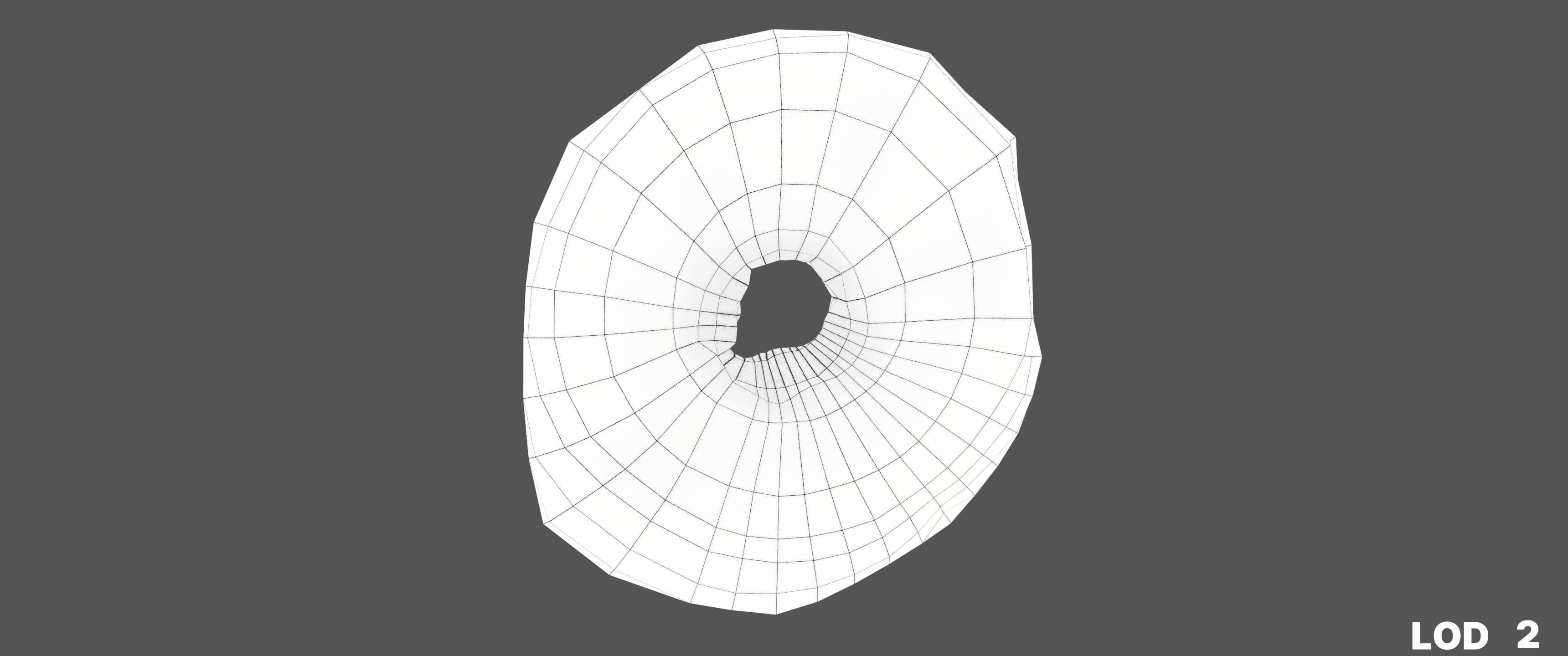 8k Another Classic Glazed Doughnut - 5 Levels of Detail Low-poly 3D model_45