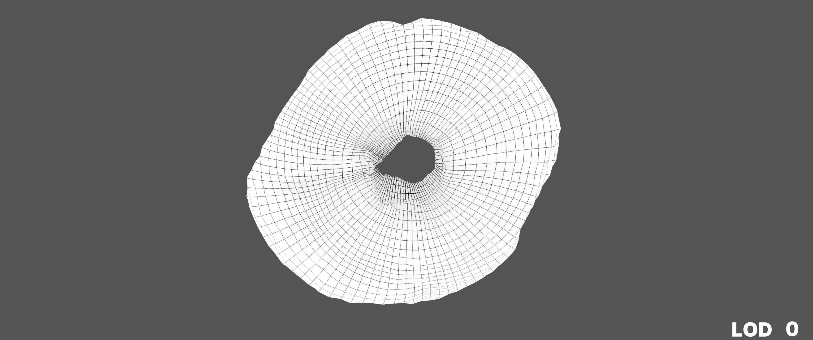8k Another Classic Glazed Doughnut - 5 Levels of Detail Low-poly 3D model_28