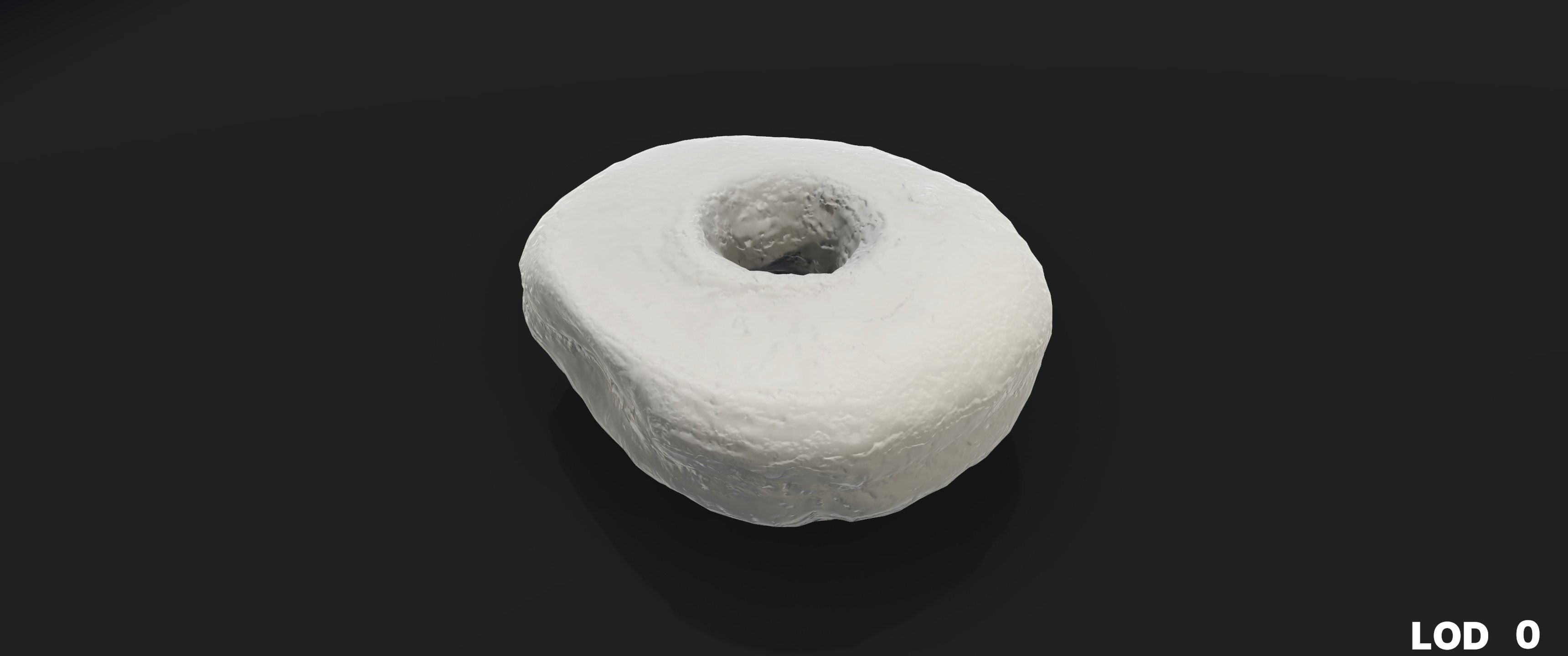 8k Another Classic Glazed Doughnut - 5 Levels of Detail Low-poly 3D model_23