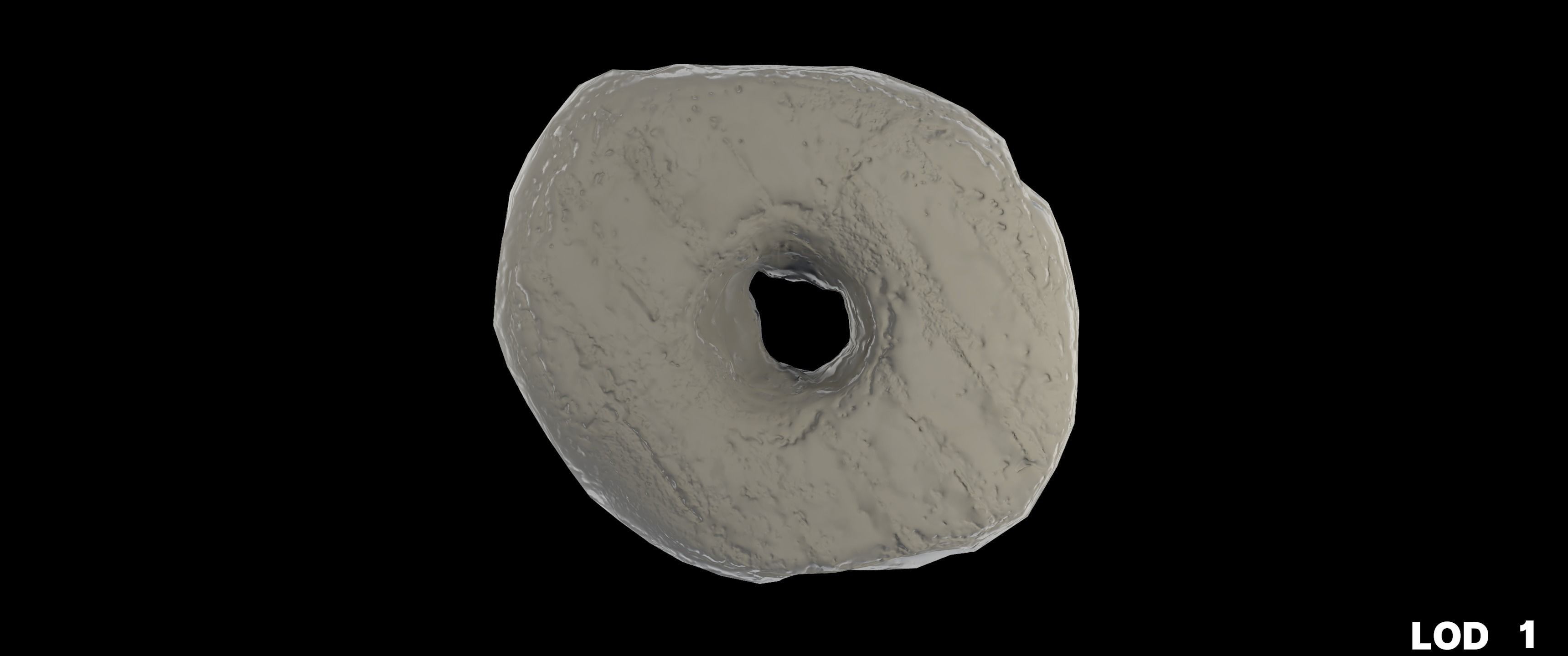 8k Another Classic Glazed Doughnut - 5 Levels of Detail Low-poly 3D model_34