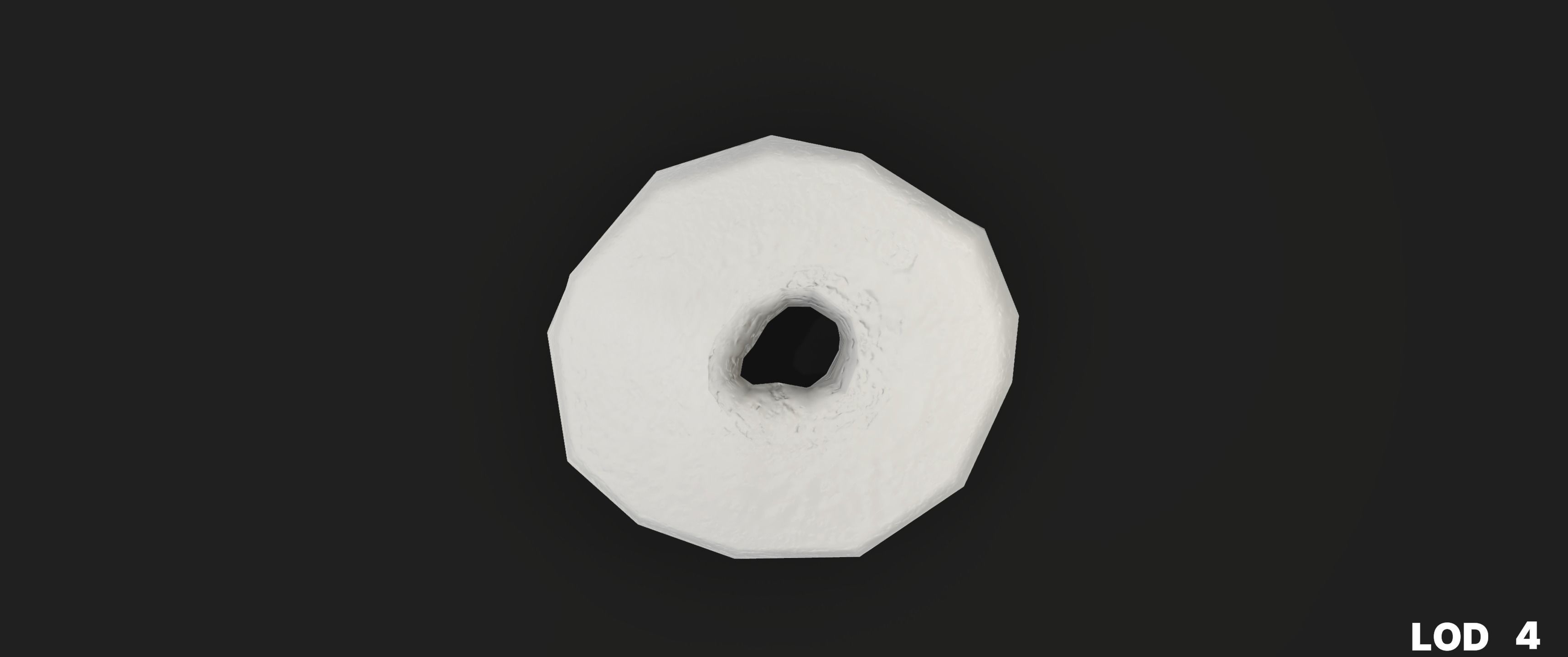 8k Another Classic Glazed Doughnut - 5 Levels of Detail Low-poly 3D model_61