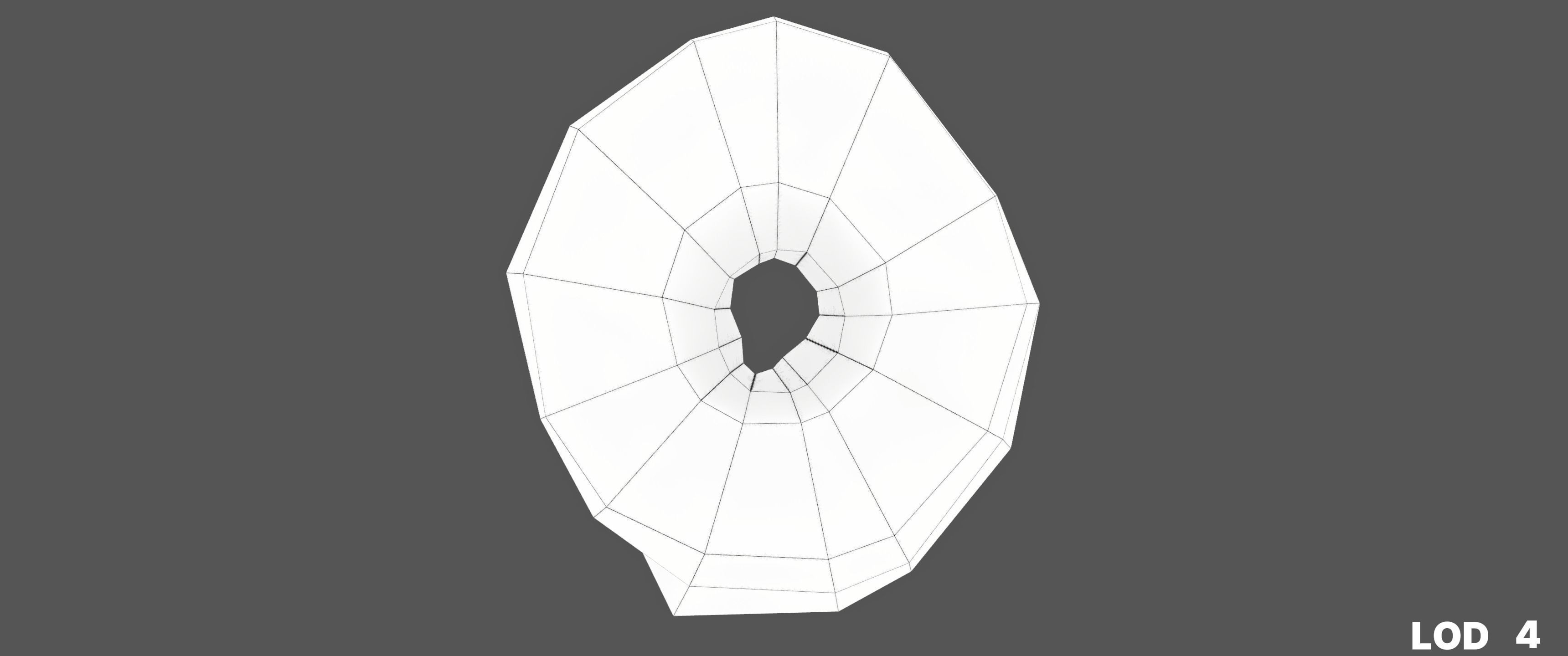 8k Another Classic Glazed Doughnut - 5 Levels of Detail Low-poly 3D model_64