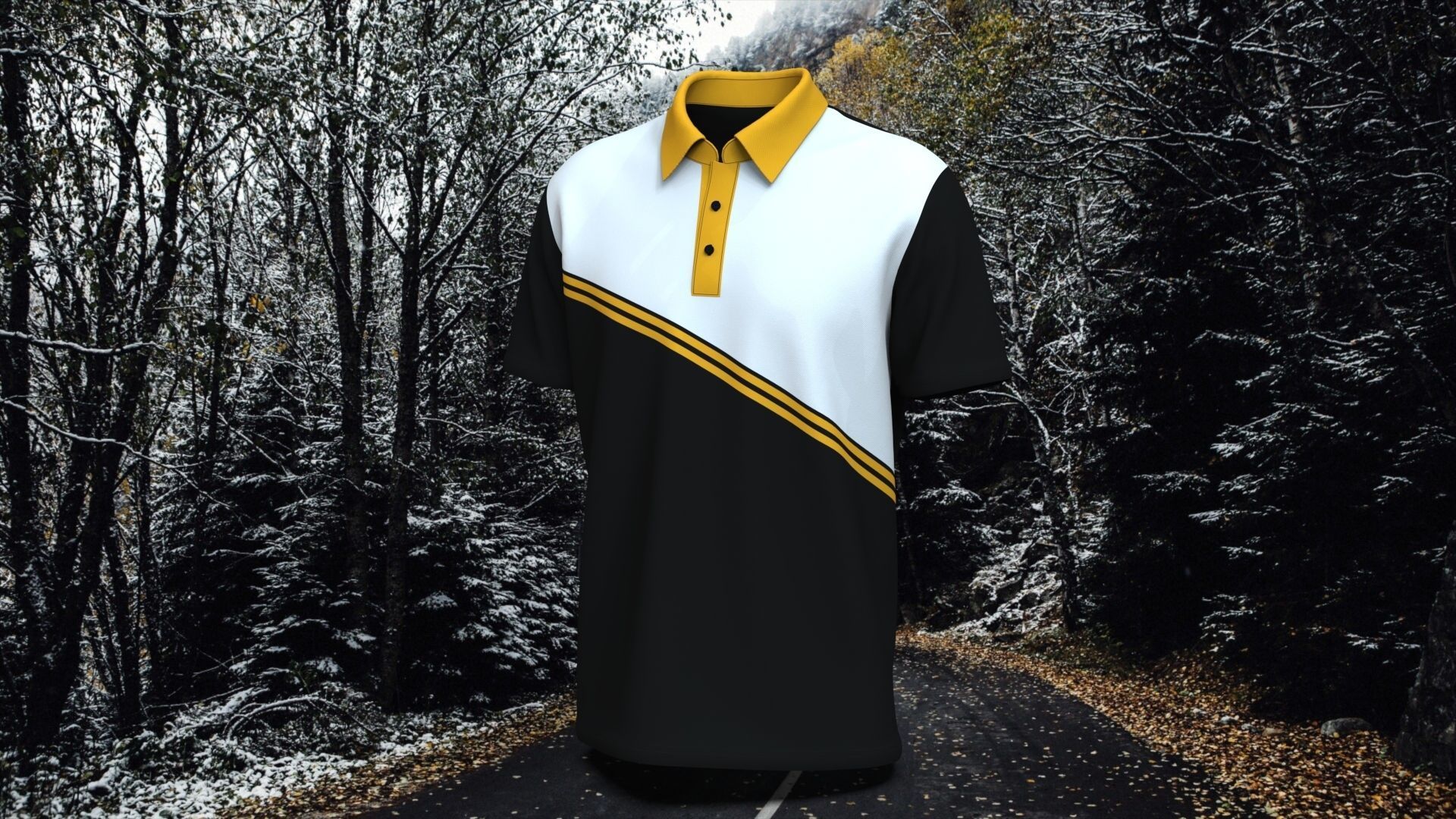 Men Stylish Polo T-Shirt 3D model_8