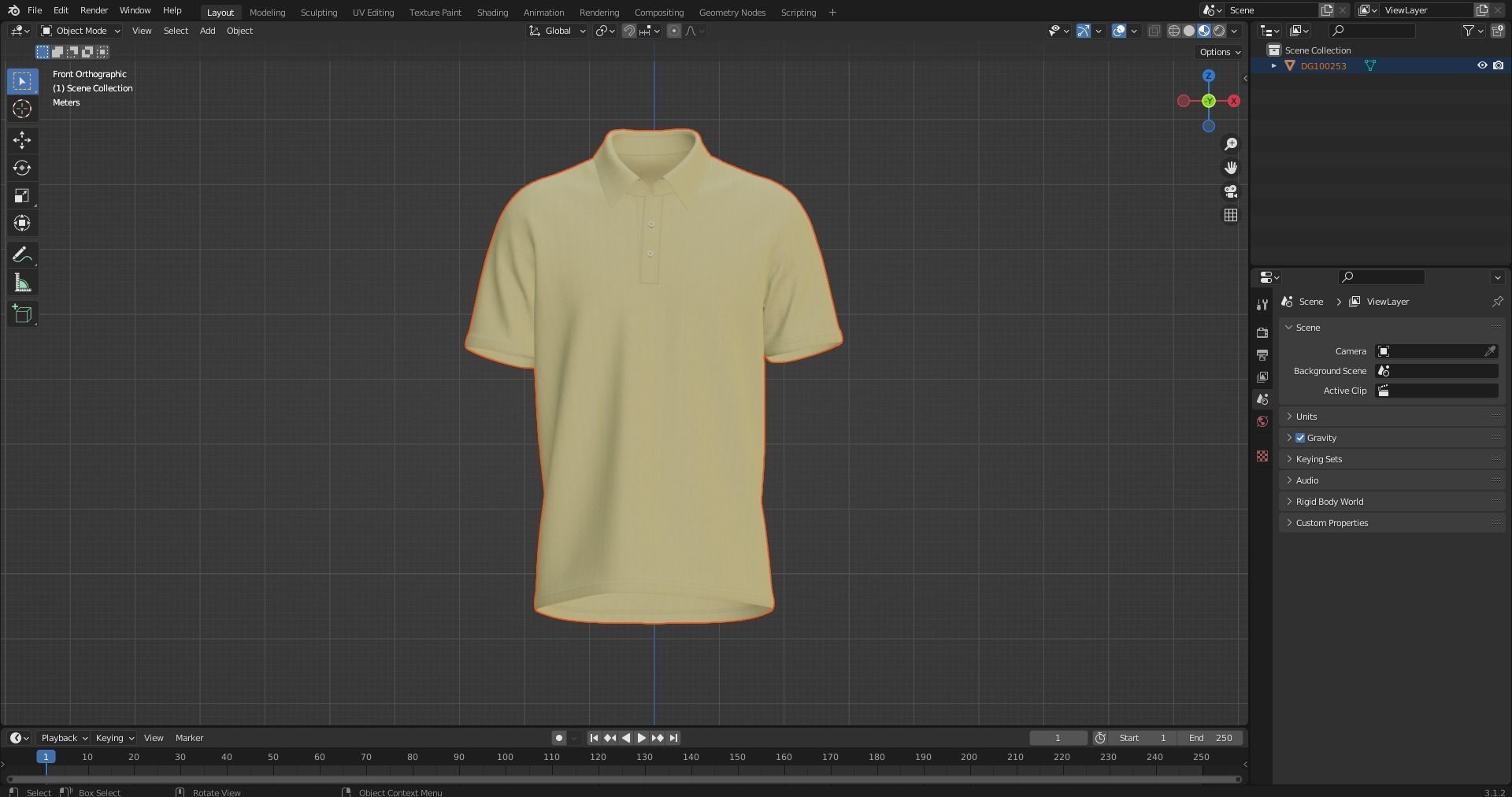 Men Stylish Polo T-Shirt 3D model_13