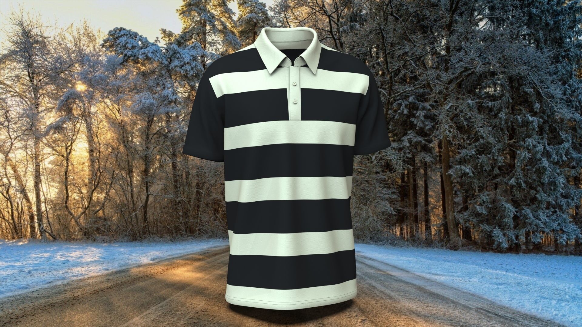 Men Stylish Polo T-Shirt 3D model_9
