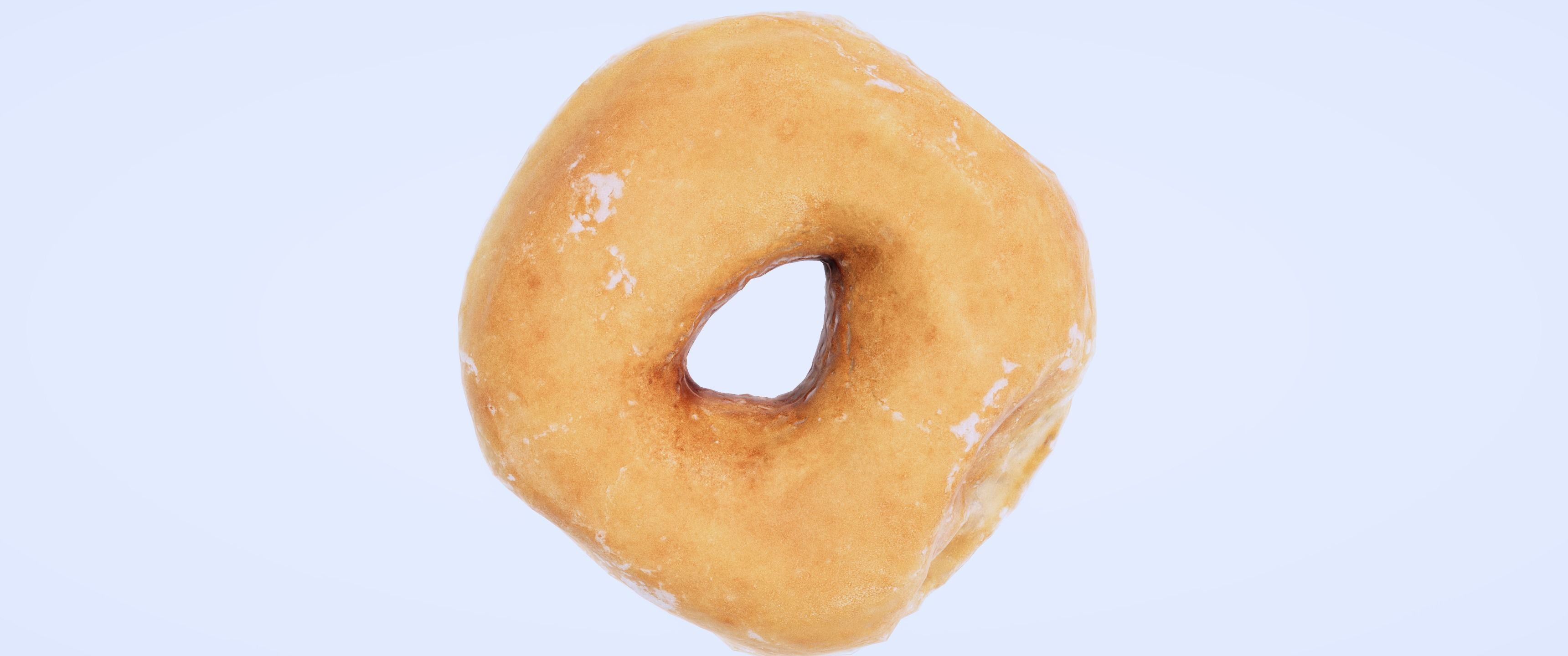 8k Another Glazed Doughnut - 5 Levels of Detail Low-poly 3D model_7