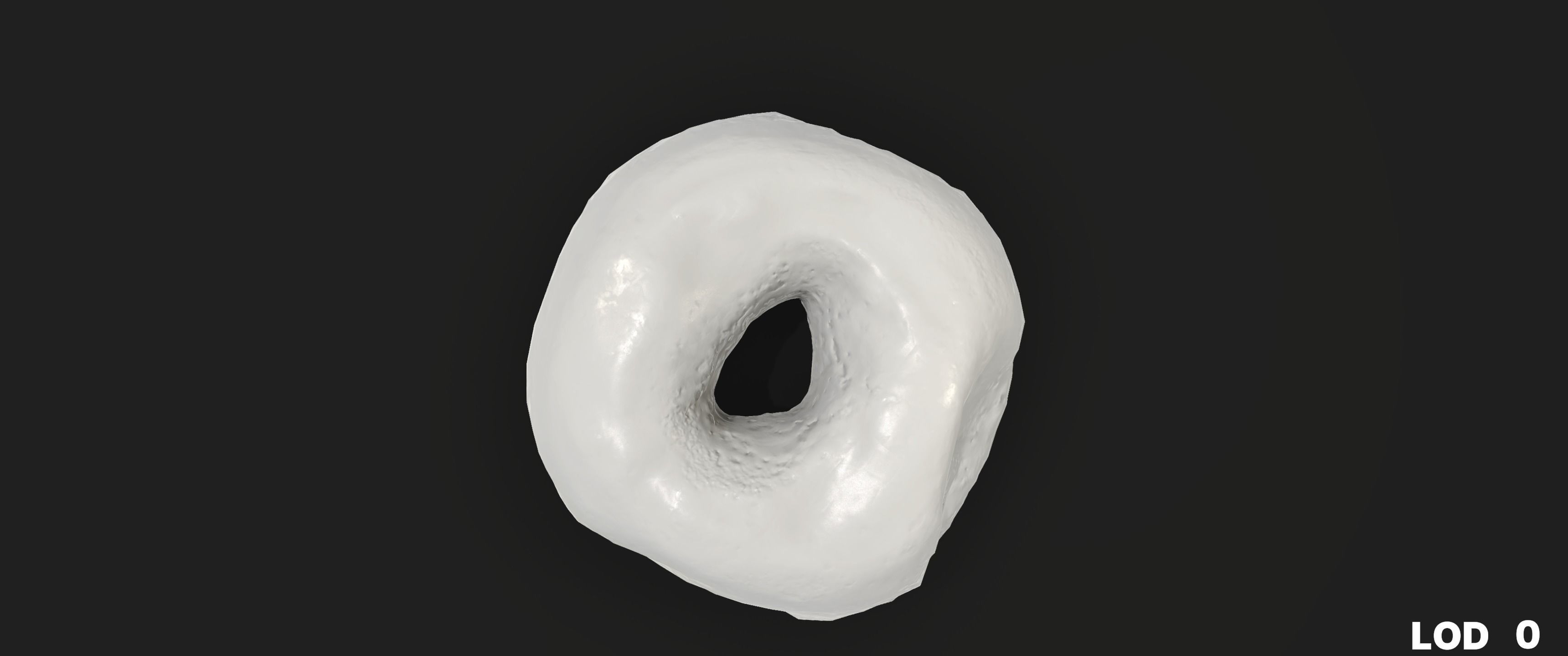 8k Another Glazed Doughnut - 5 Levels of Detail Low-poly 3D model_25