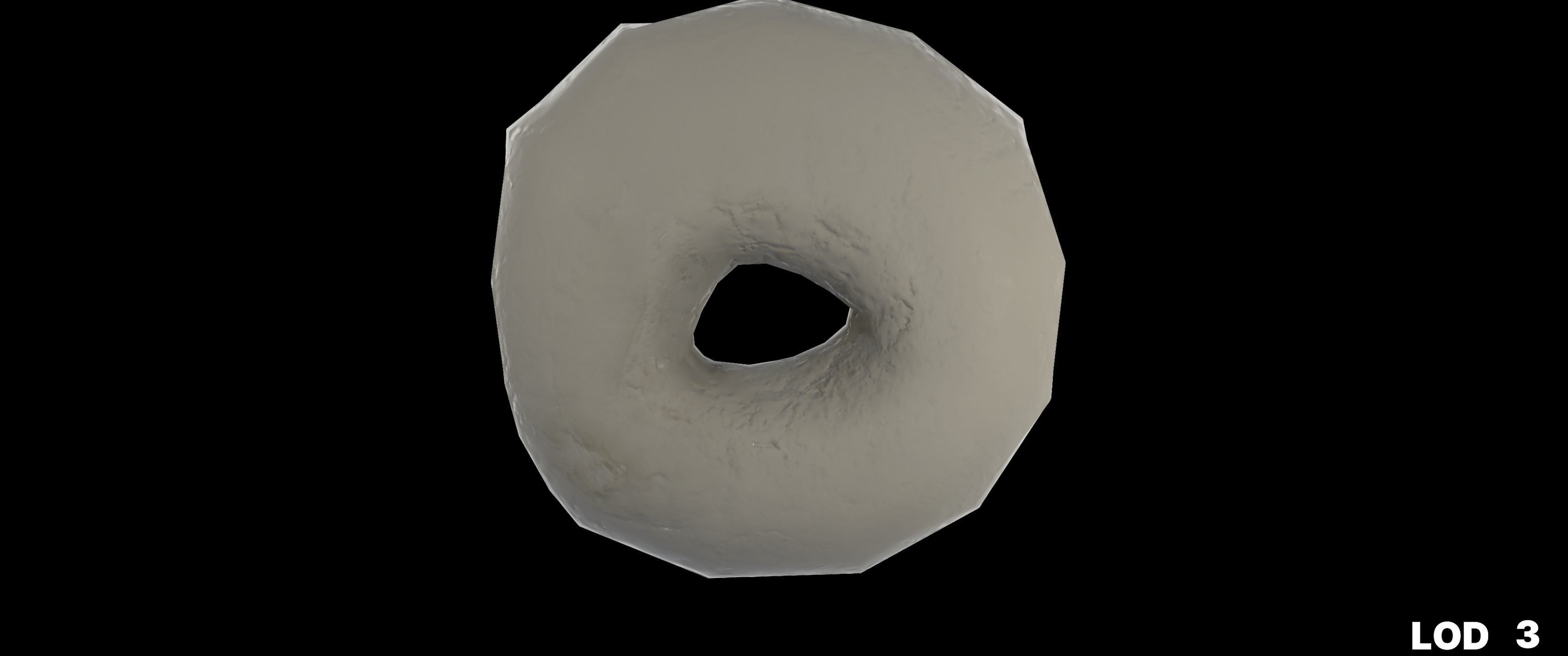 8k Another Glazed Doughnut - 5 Levels of Detail Low-poly 3D model_51