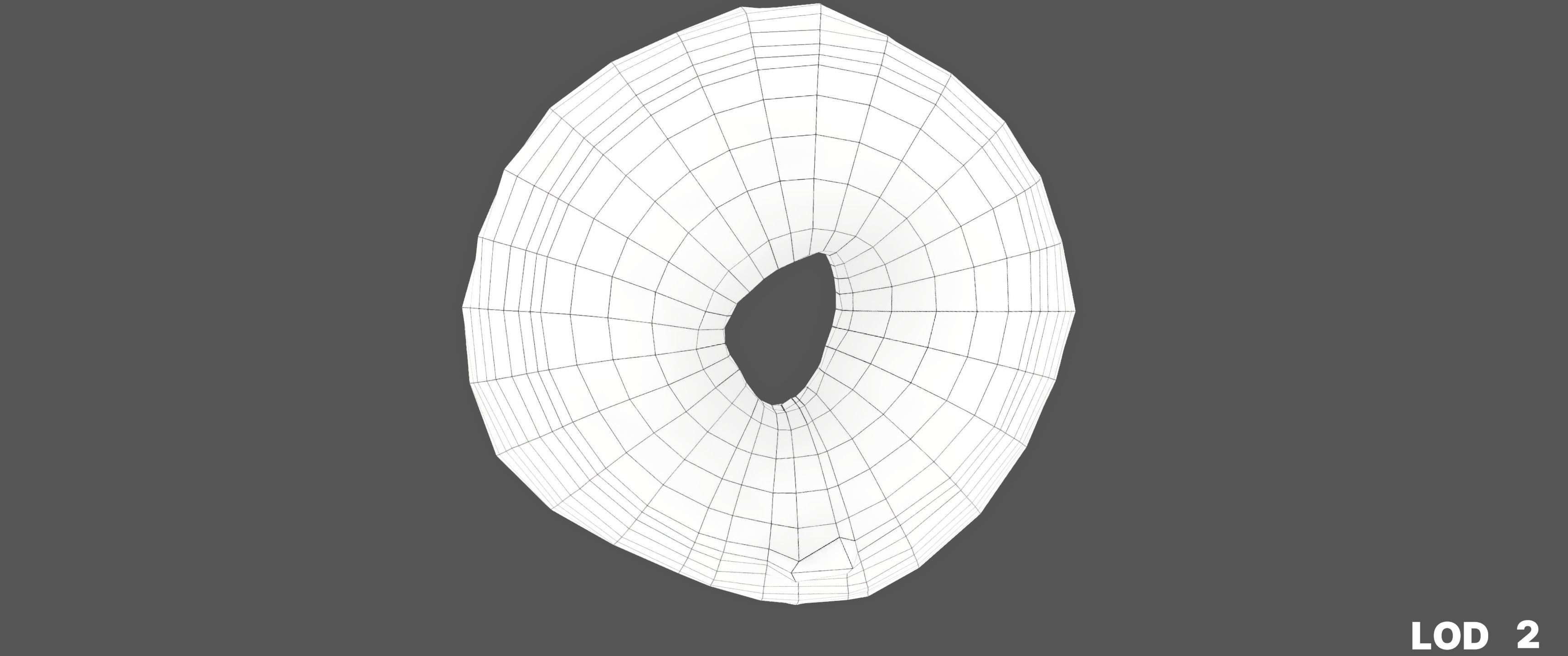 8k Another Glazed Doughnut - 5 Levels of Detail Low-poly 3D model_47