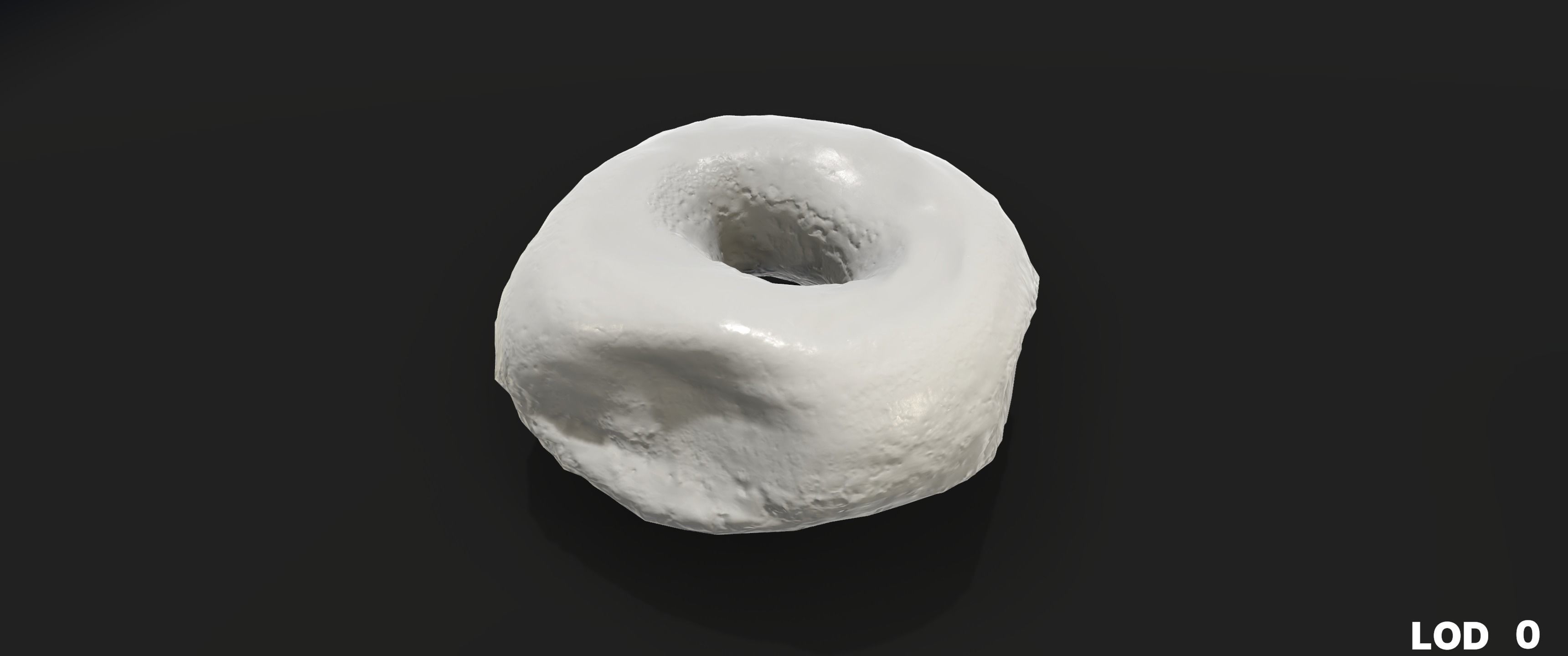 8k Another Glazed Doughnut - 5 Levels of Detail Low-poly 3D model_24