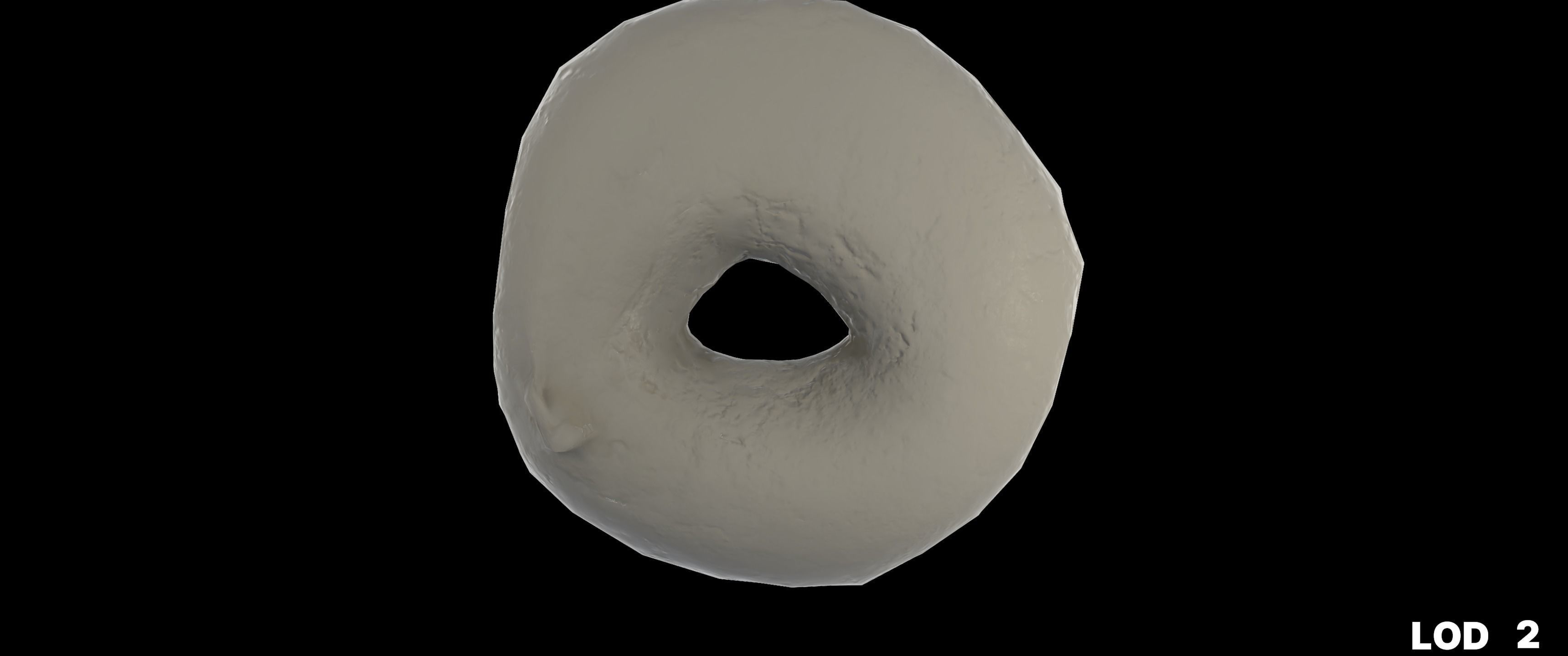 8k Another Glazed Doughnut - 5 Levels of Detail Low-poly 3D model_43