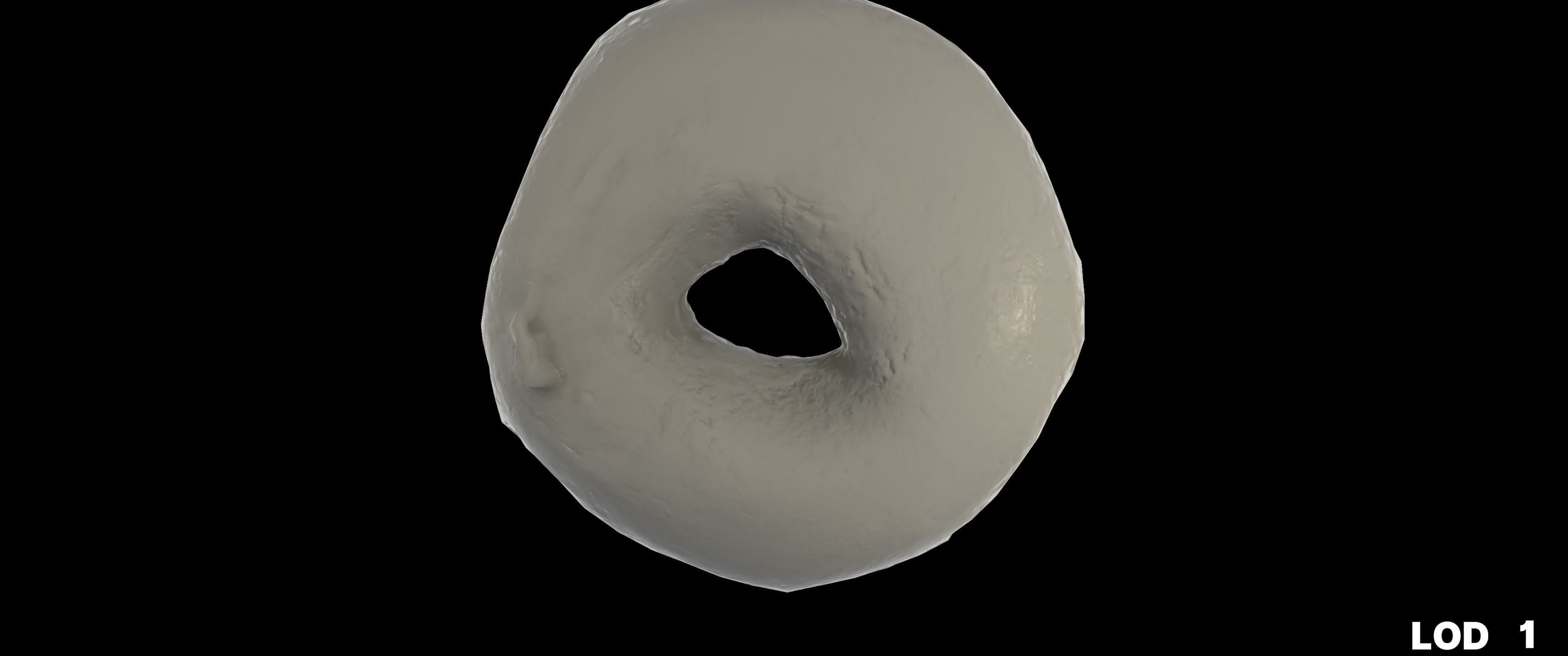 8k Another Glazed Doughnut - 5 Levels of Detail Low-poly 3D model_35