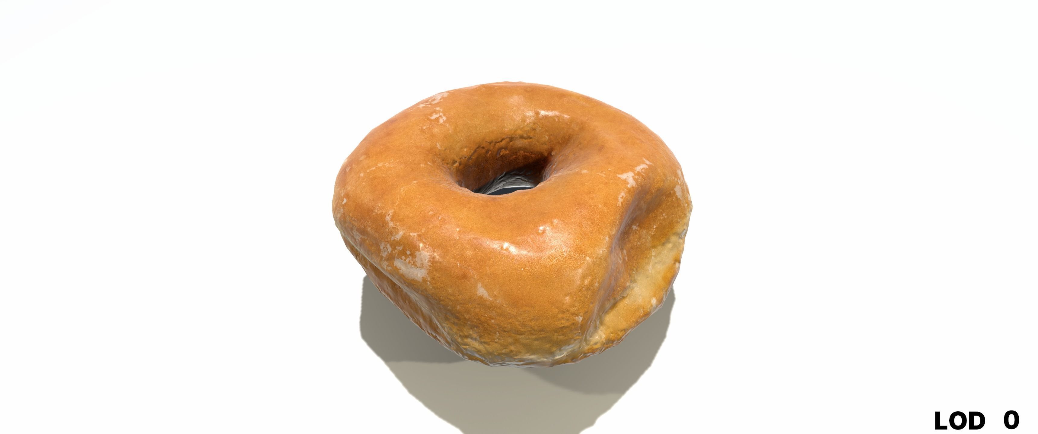 8k Another Glazed Doughnut - 5 Levels of Detail Low-poly 3D model_20