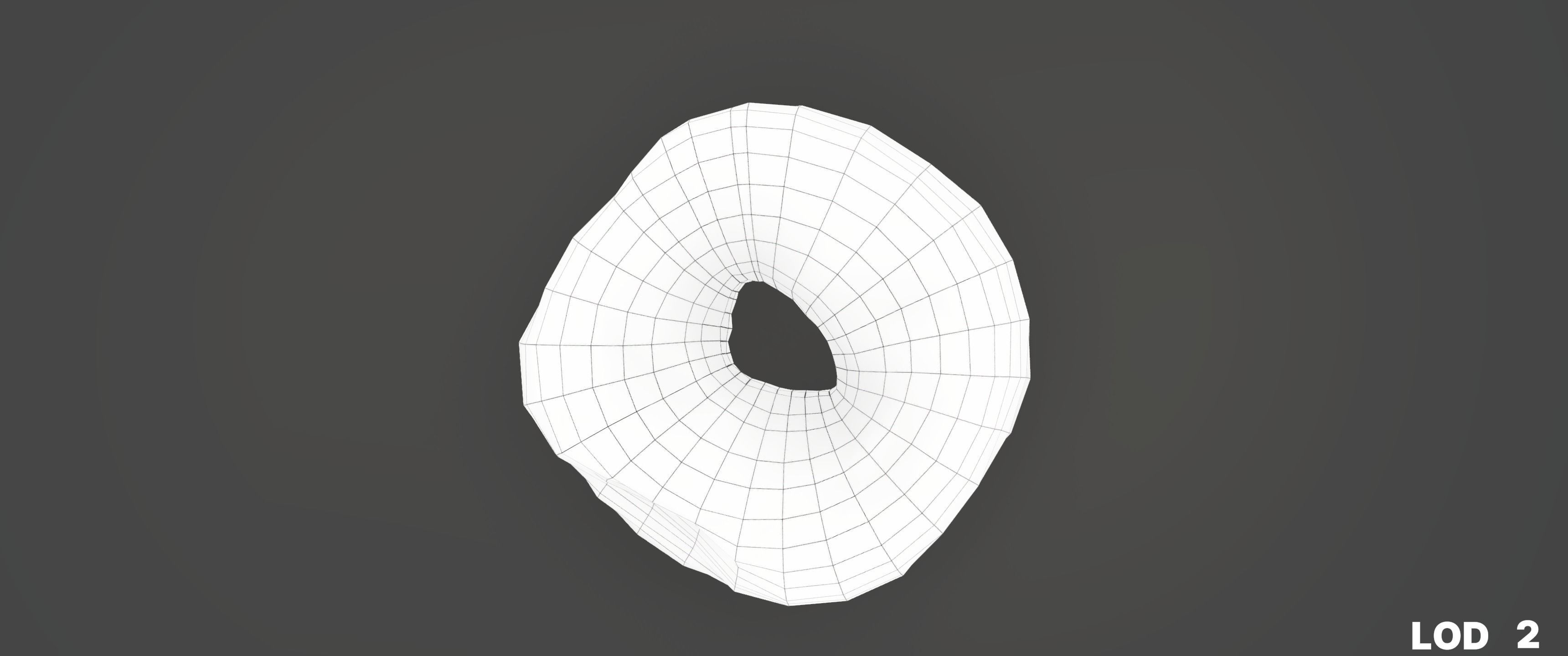 8k Another Glazed Doughnut - 5 Levels of Detail Low-poly 3D model_46