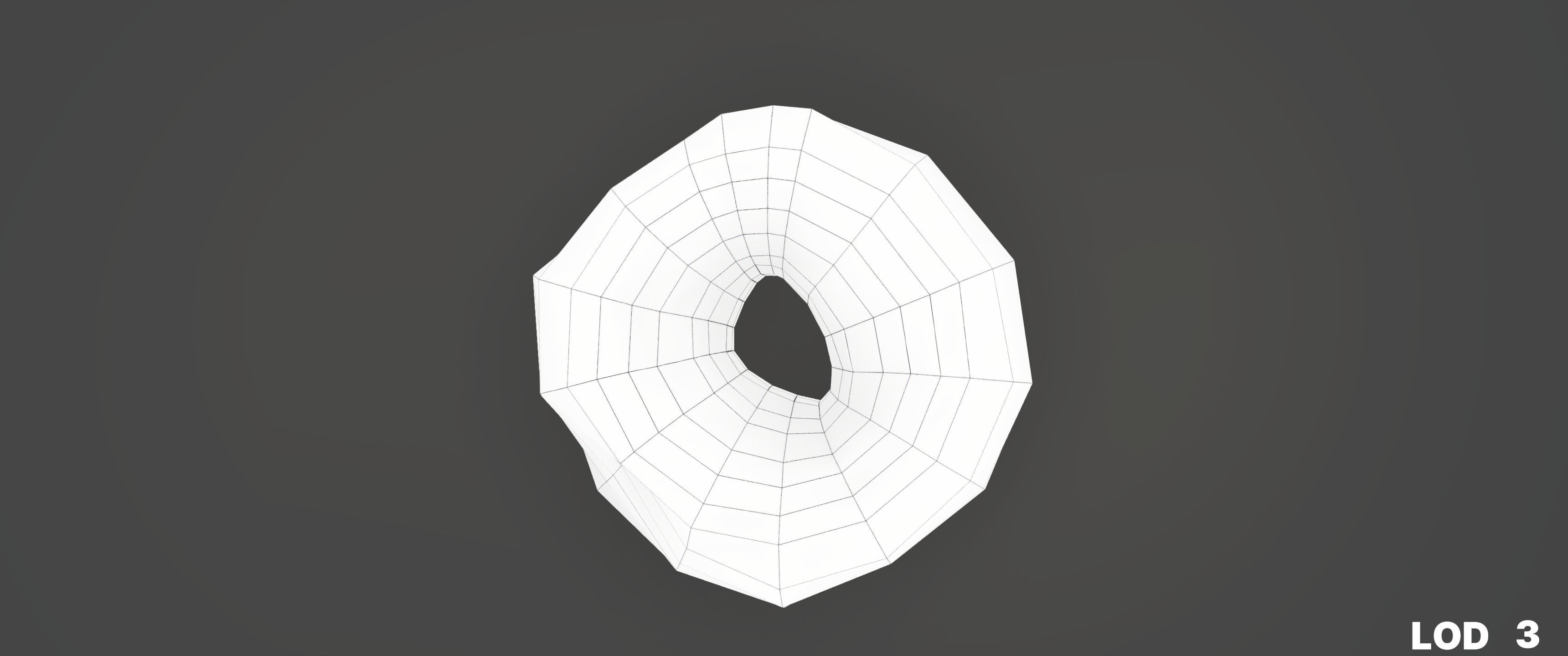 8k Another Glazed Doughnut - 5 Levels of Detail Low-poly 3D model_55