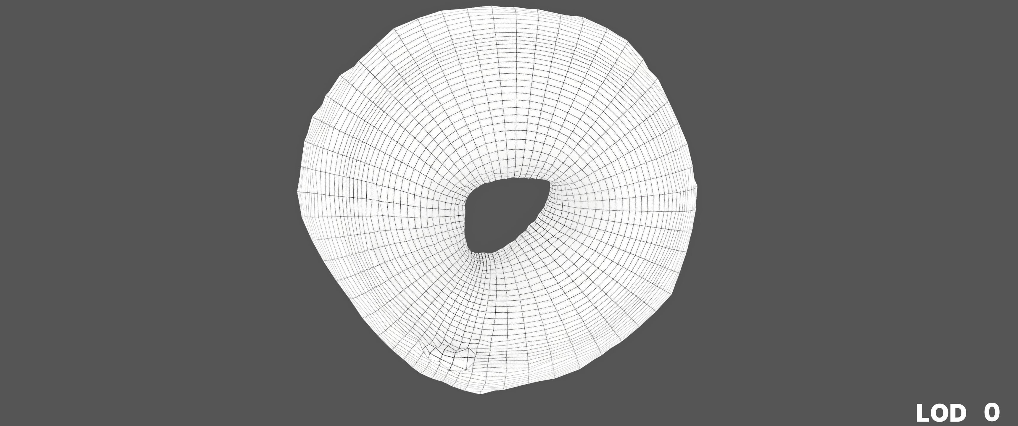 8k Another Glazed Doughnut - 5 Levels of Detail Low-poly 3D model_28