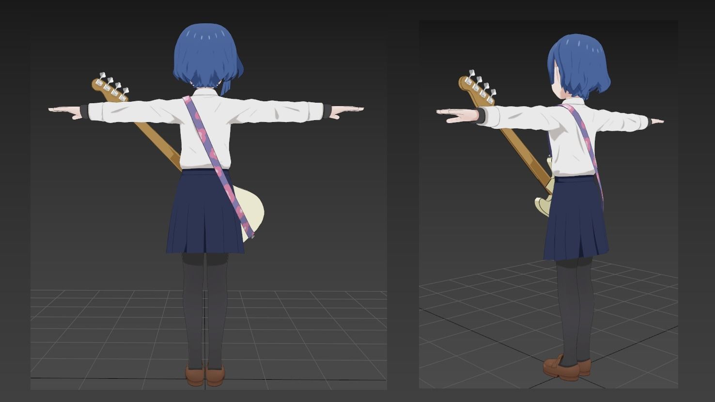 Ryo Yamada Bocchi the Rock VRChat Avatar 3D model_2