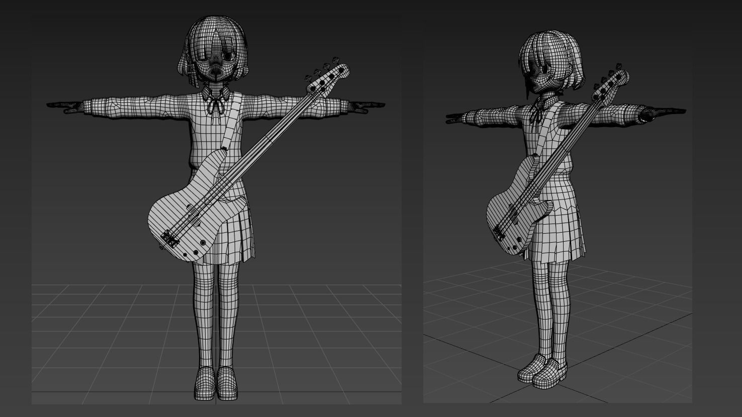 Ryo Yamada Bocchi the Rock VRChat Avatar 3D model_4