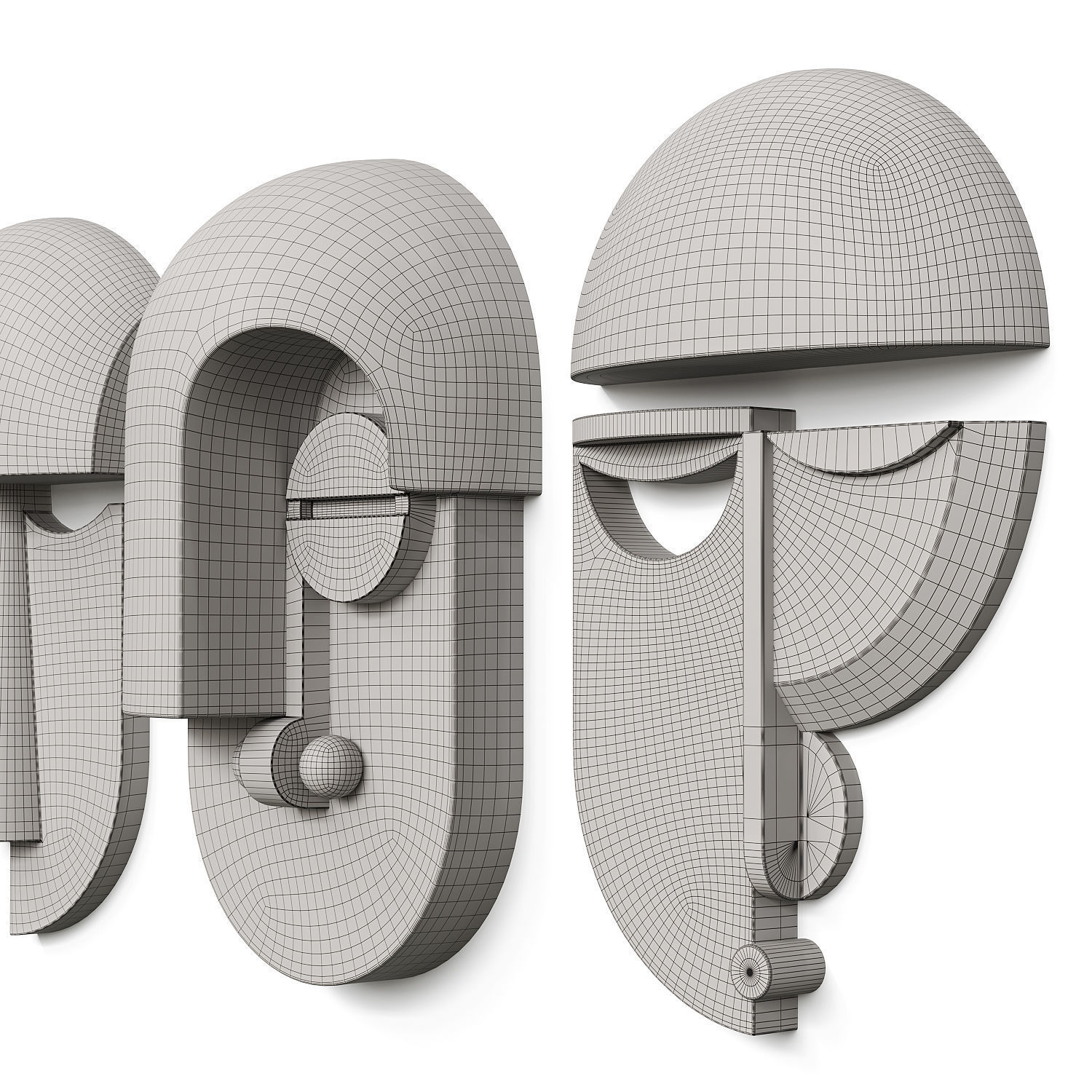 Eric Roinestads Ceramic faces 3D model_3