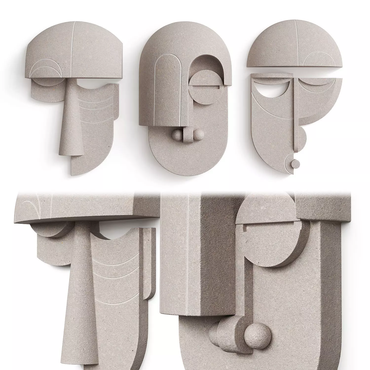 Eric Roinestads Ceramic faces 3D model_0