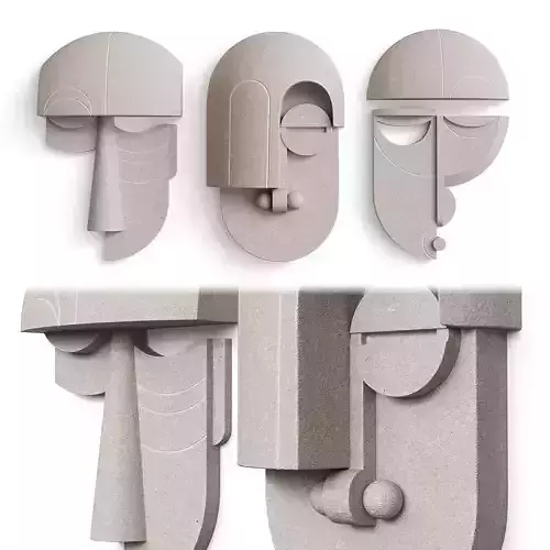 Eric Roinestads Ceramic faces 3D model