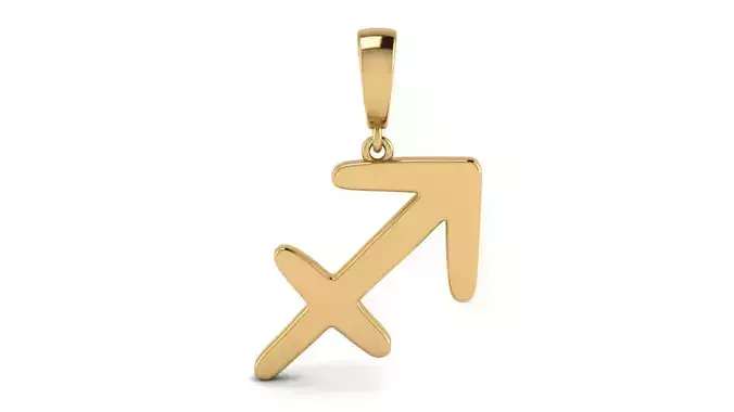 Zodiac Astrological Symbol Sagittarius 15 mm Pendant