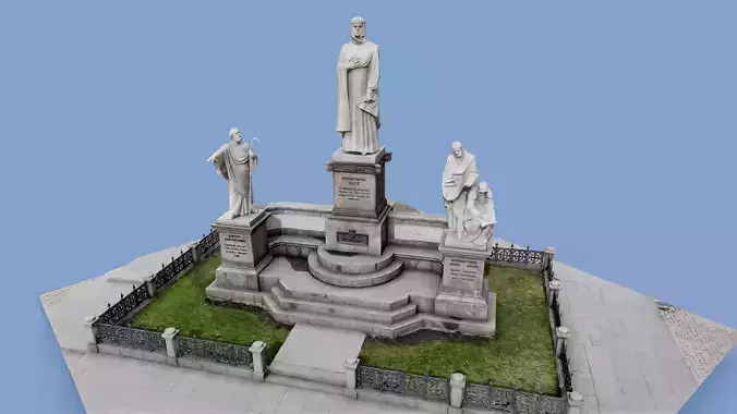 3D model - Monument to Princess Olga Kyiv Ukraine usdz gltf obj