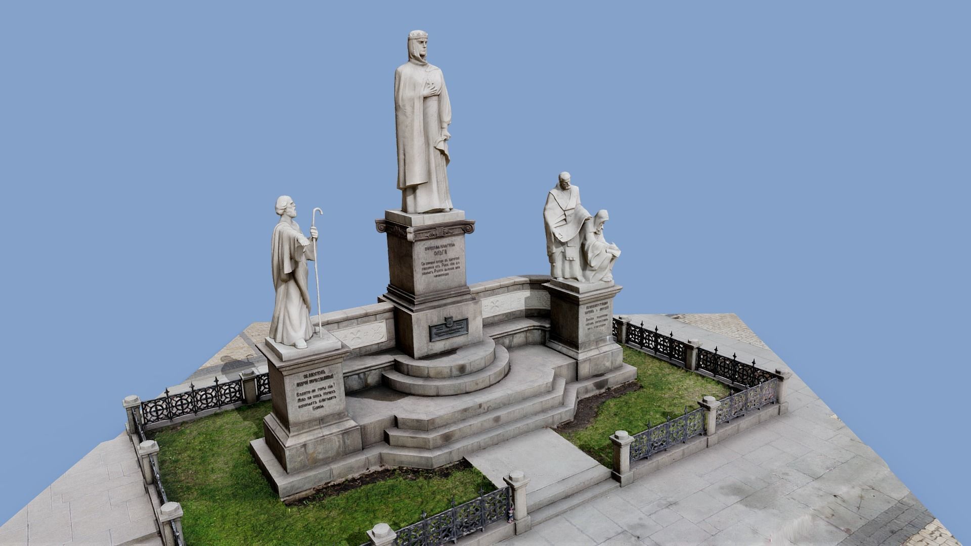 3D model - Monument to Princess Olga Kyiv Ukraine usdz gltf obj 3D model_4
