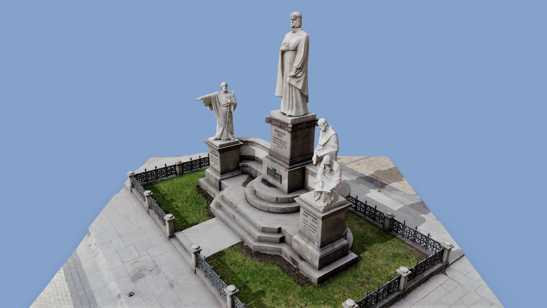 3D model - Monument to Princess Olga Kyiv Ukraine usdz gltf obj 3D model_1