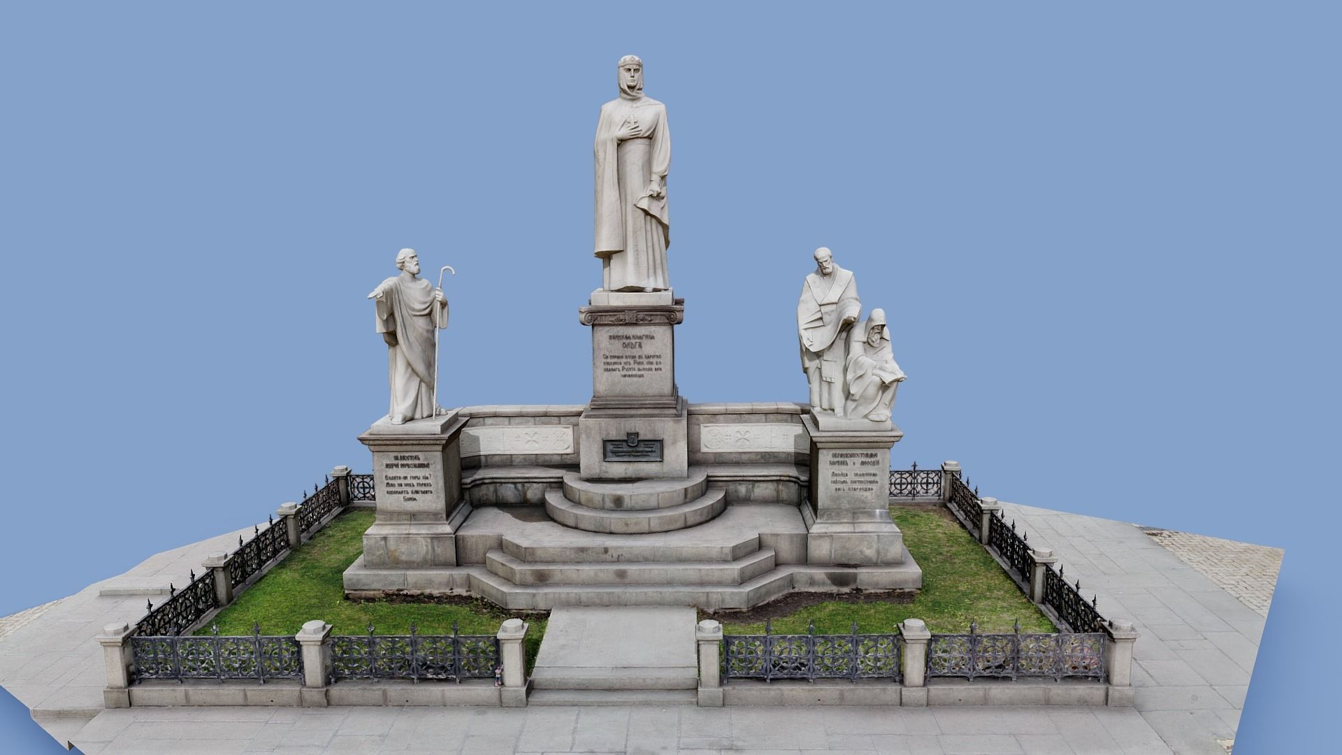 3D model - Monument to Princess Olga Kyiv Ukraine usdz gltf obj 3D model_7