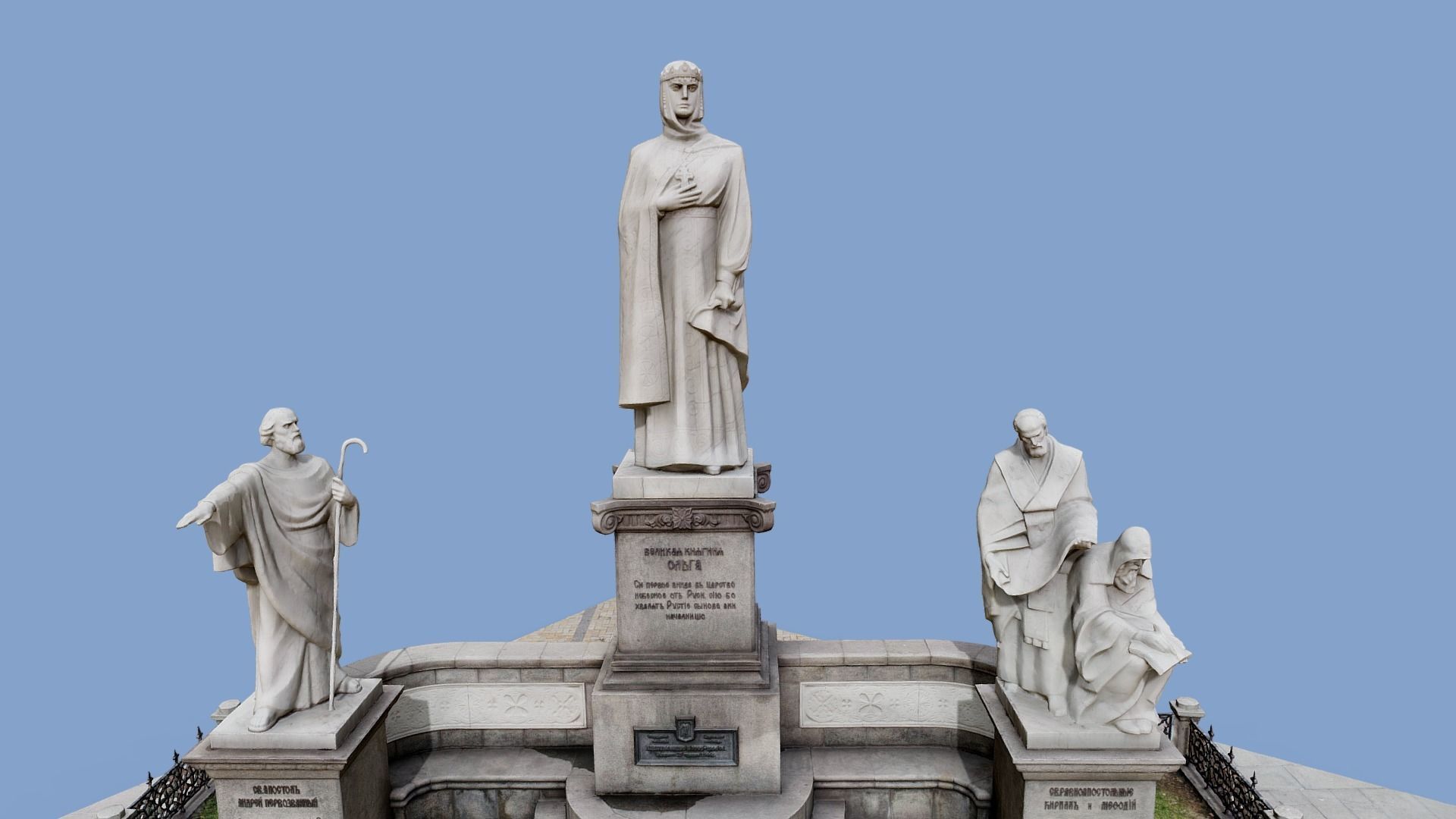 3D model - Monument to Princess Olga Kyiv Ukraine usdz gltf obj 3D model_6