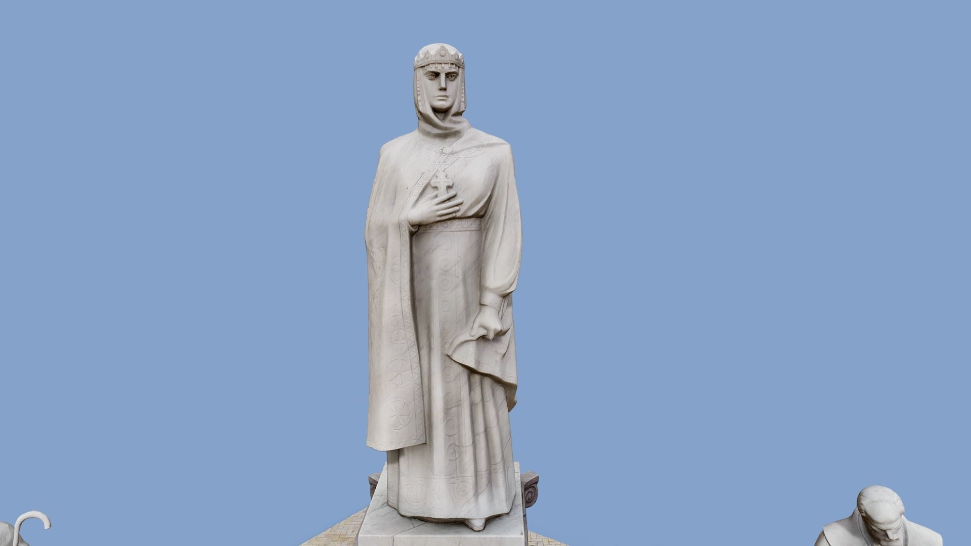 3D model - Monument to Princess Olga Kyiv Ukraine usdz gltf obj 3D model_8